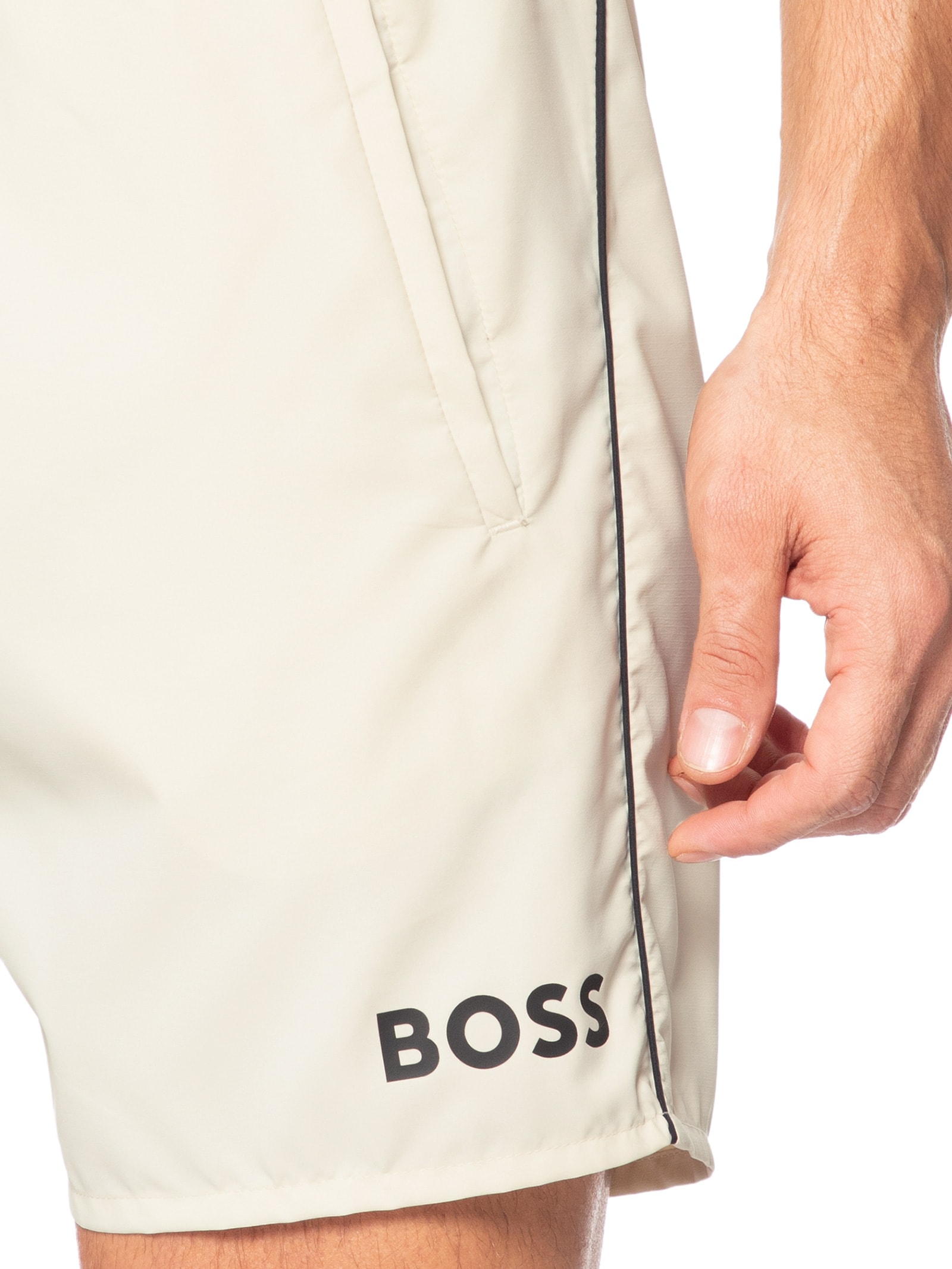 Bermuda Masculina Swim Quick-Dry Starfish Branco Boss