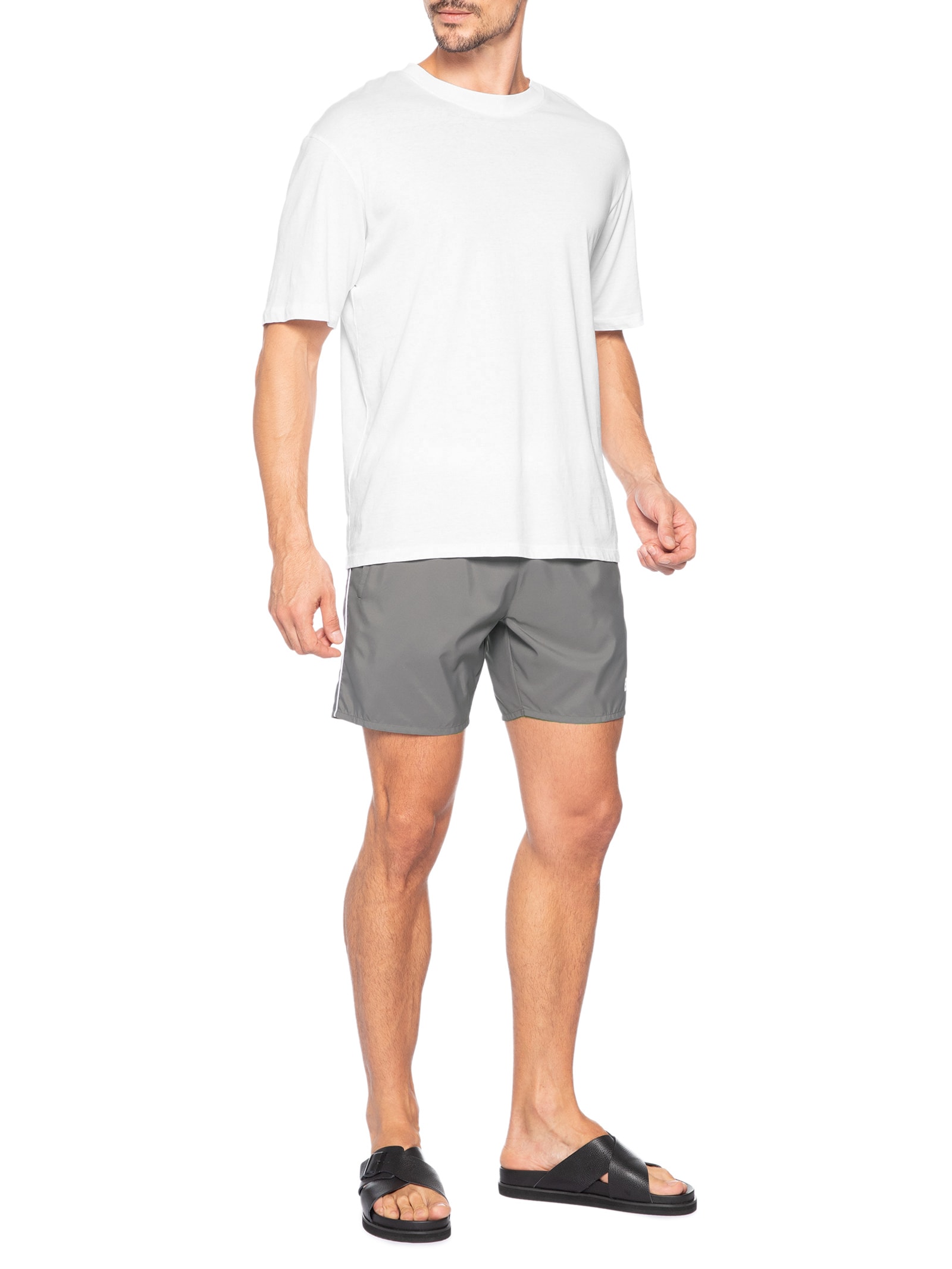 Bermuda Masculina Swim Quick-Dry Starfish Cinza Boss