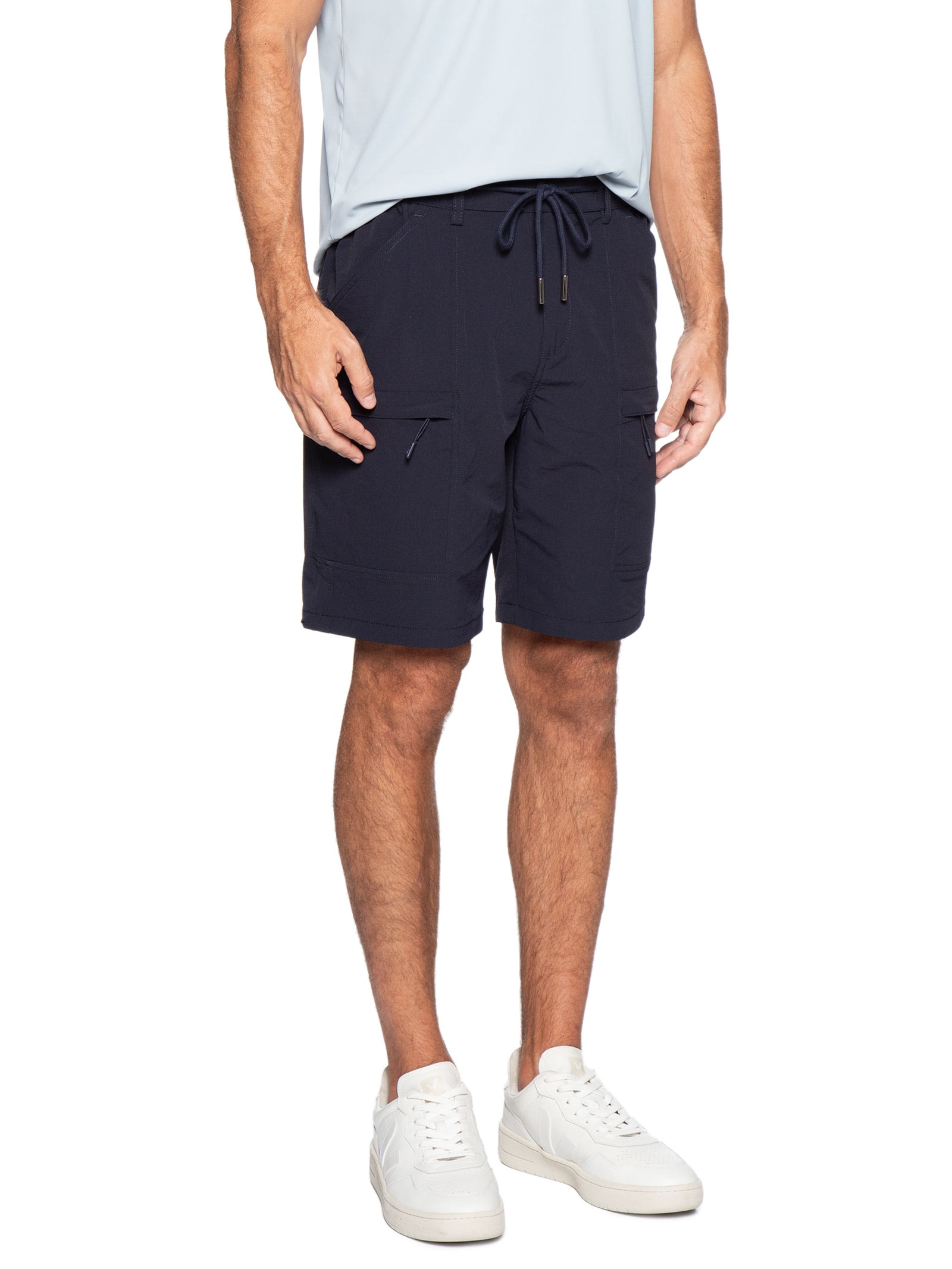 Bermuda Masculina Tech Grid Azul '2 Essential