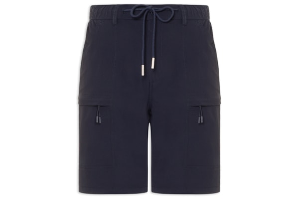 Bermuda Masculina Tech Grid - Azul
