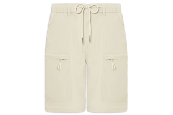 Bermuda Masculina Tech Grid - Bege