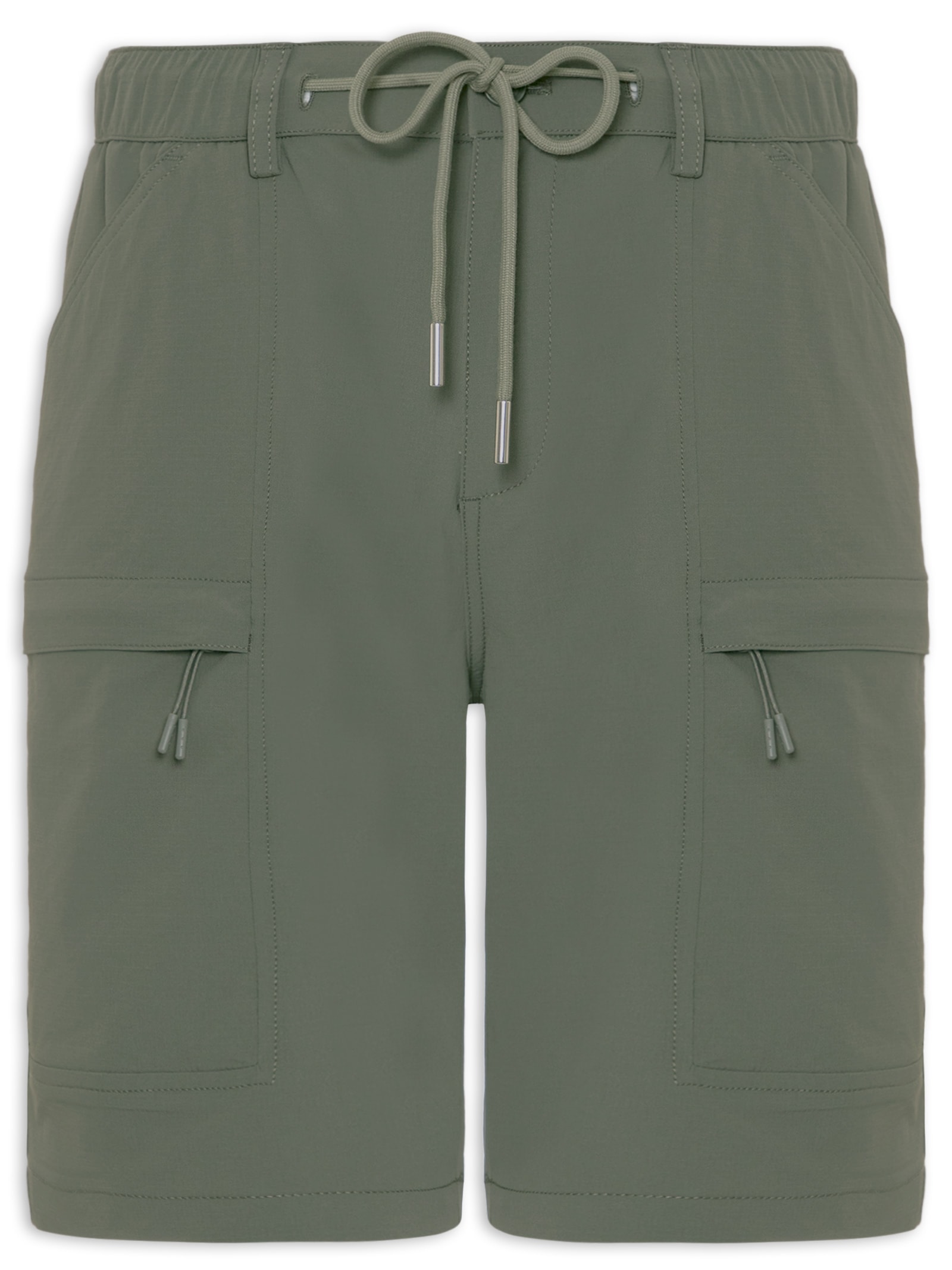 Bermuda Masculina Tech Grid Verde '2 Essential