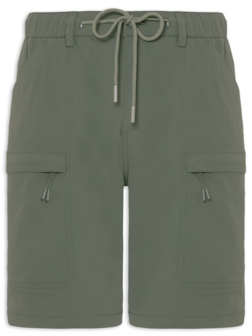 Bermuda Masculina Tech Grid – Verde