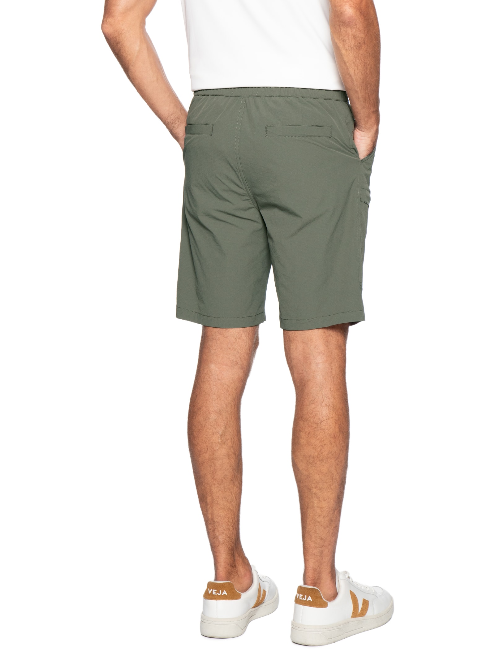 Bermuda Masculina Tech Grid Verde '2 Essential