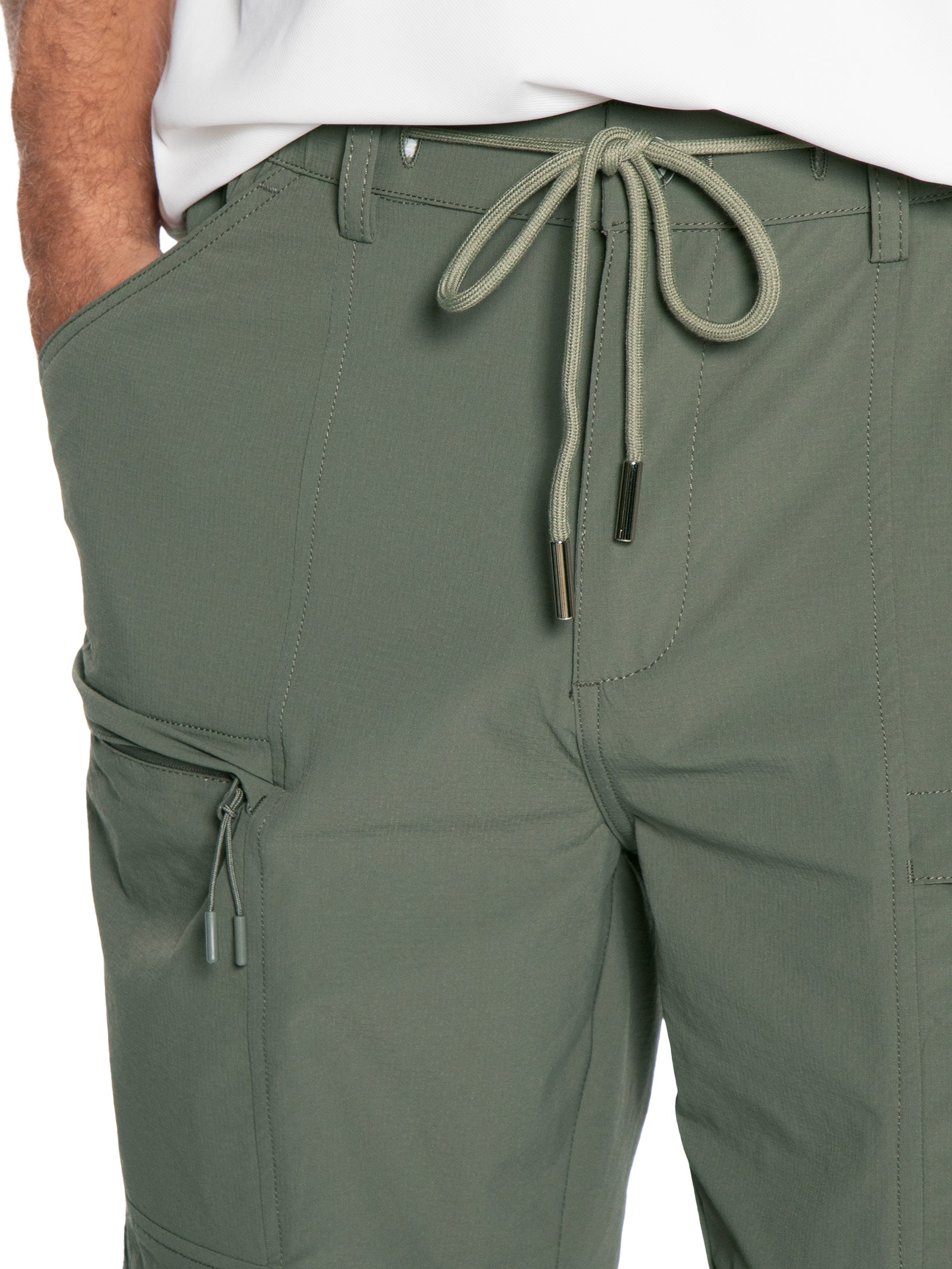 Bermuda Masculina Tech Grid Verde '2 Essential