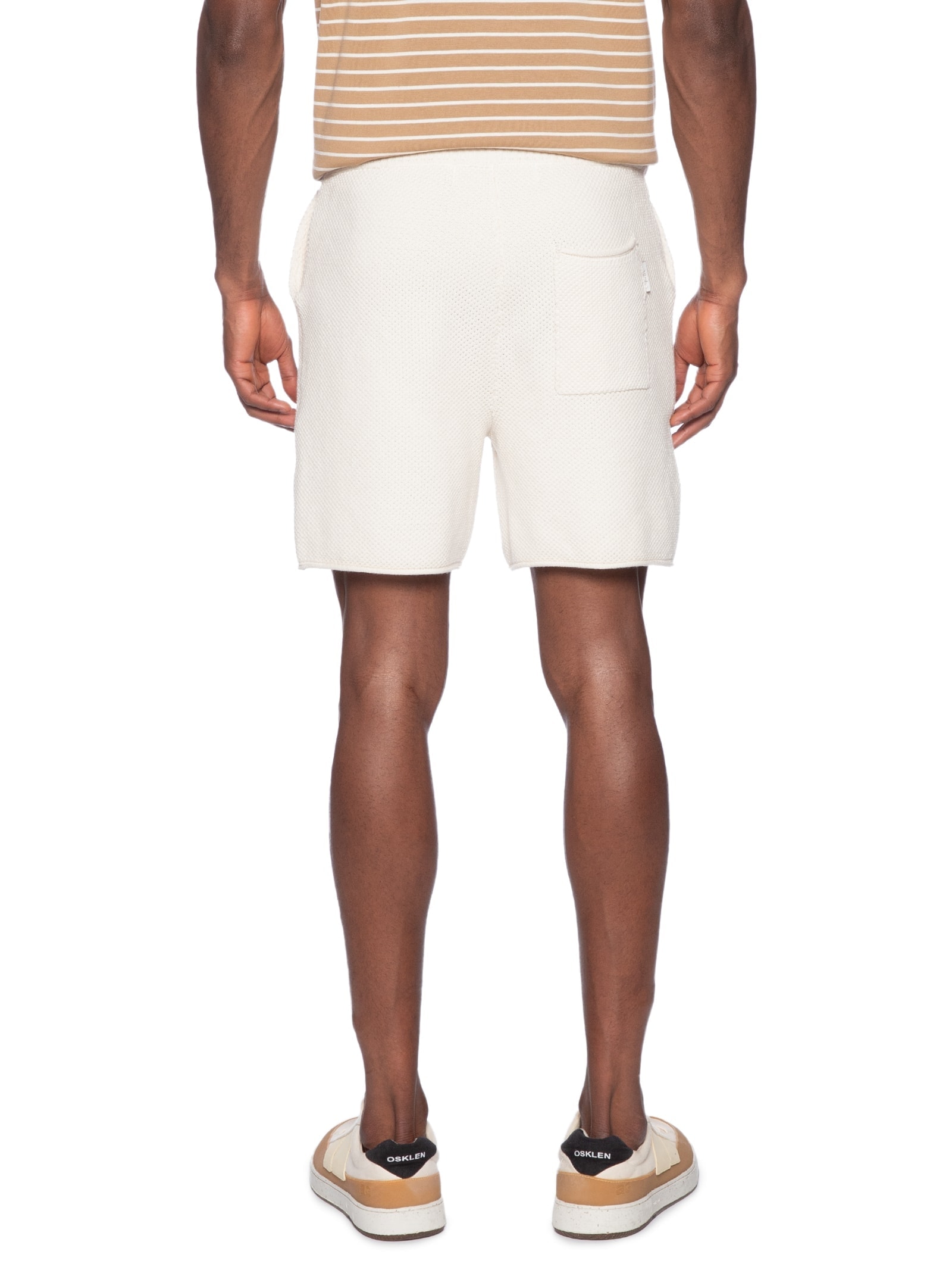 Bermuda Masculina Tricot Corda New Off White Foxton