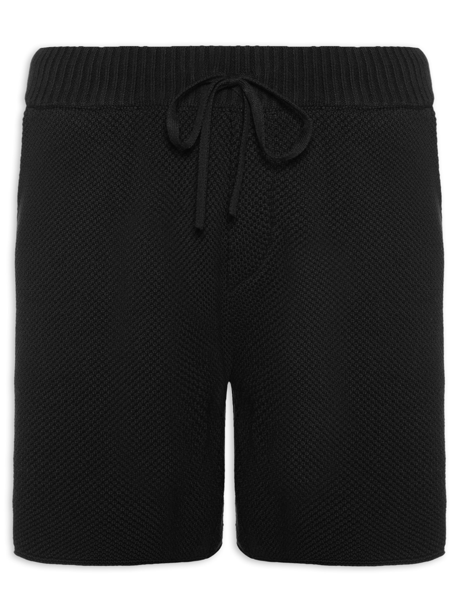 Bermuda Masculina Tricot Corda New Preto Foxton