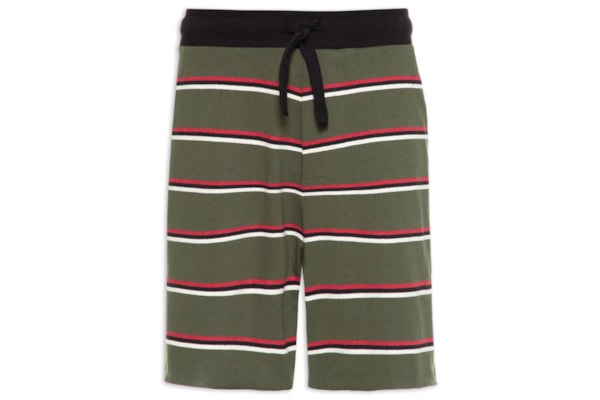 Bermuda Masculina Tropical Stripes - Verde