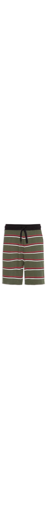 Bermuda Masculina Tropical Stripes - Verde