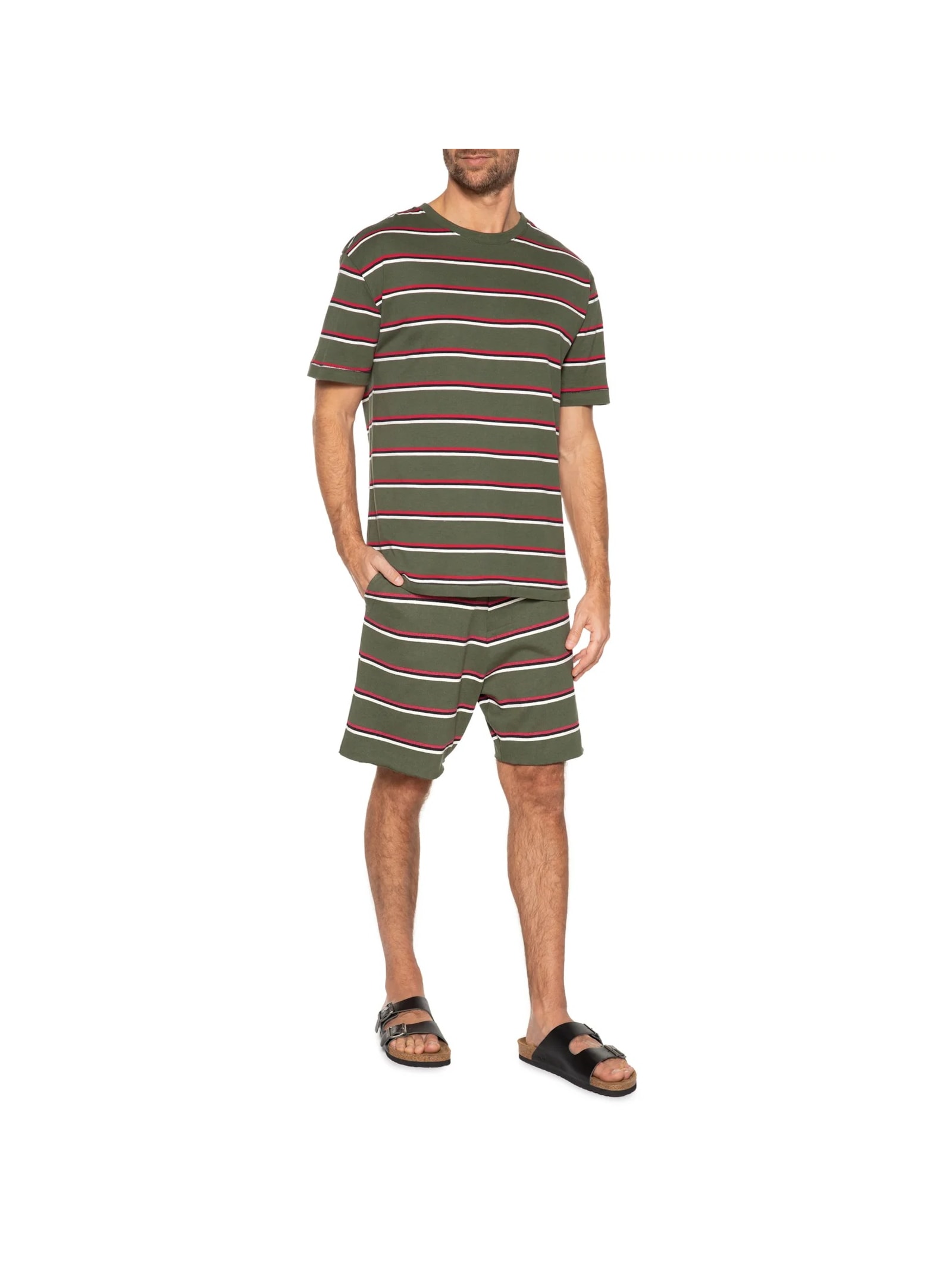 Bermuda Masculina Tropical Stripes Verde Osklen