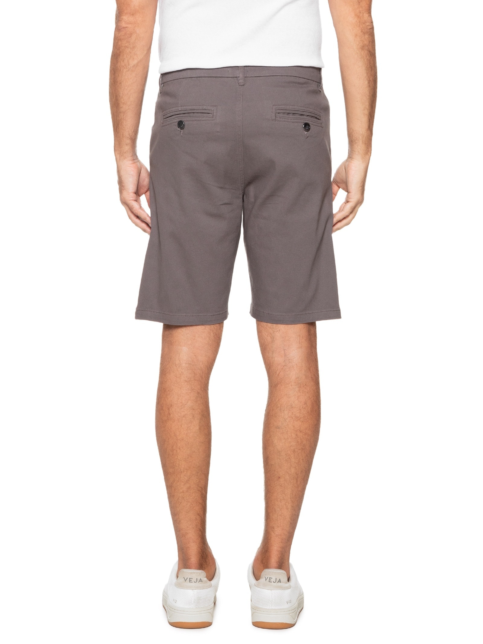 Bermuda Masculino Chino Color Cinza Basiq Men
