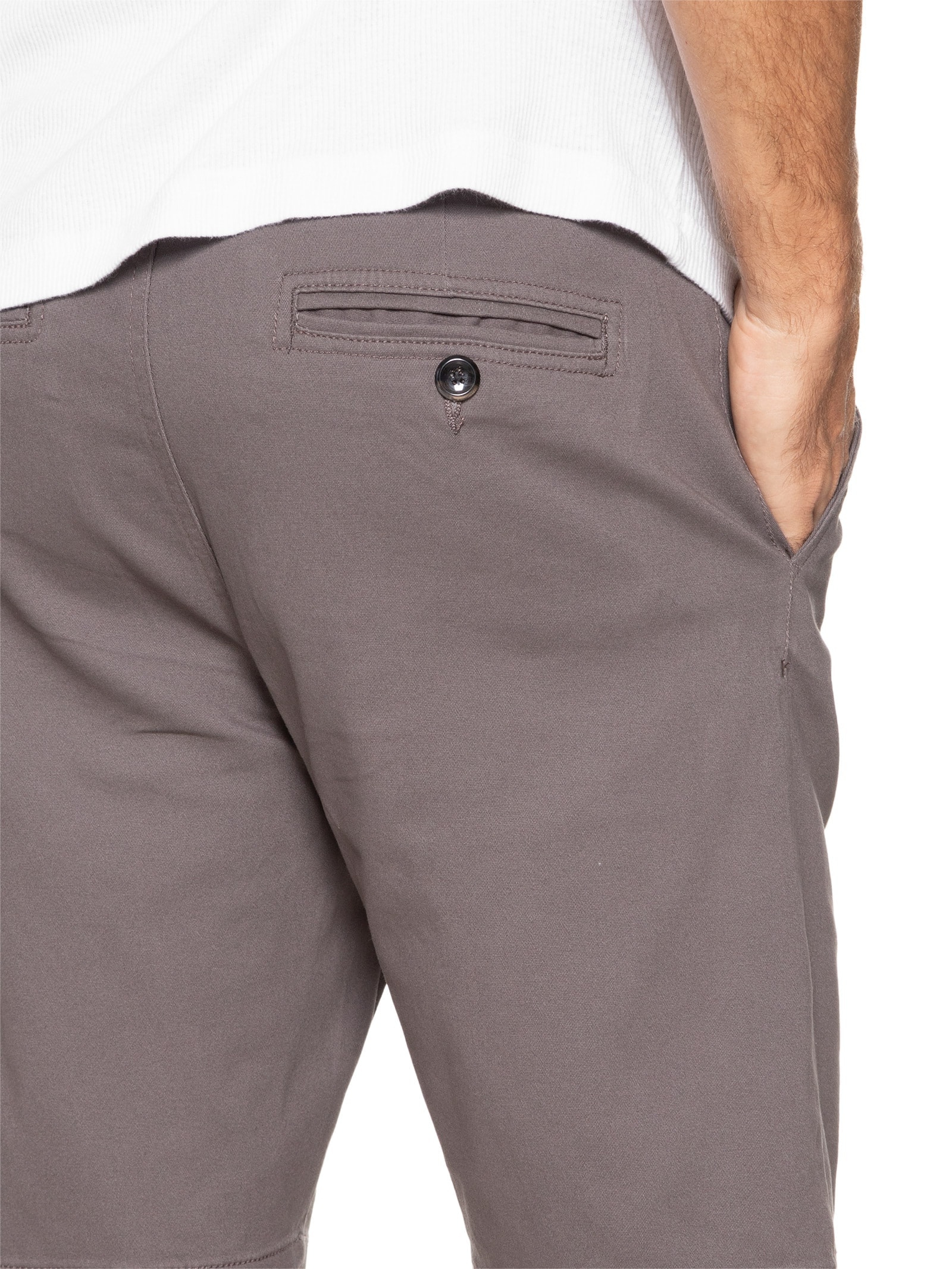 Bermuda Masculino Chino Color Cinza Basiq Men