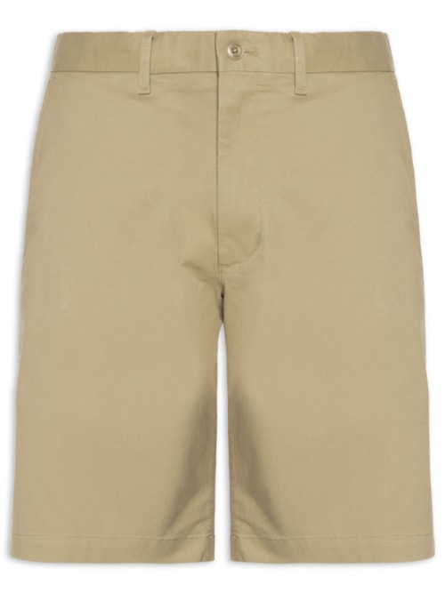Bermuda Masculino Chino Slim Fit Brooklyn Algodão Orgânico – Bege