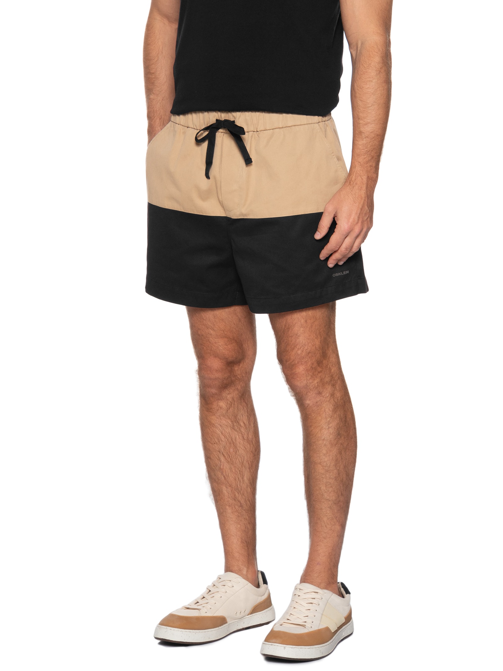 Bermuda Masculino Sarja Pj Bicolor  Preto Osklen