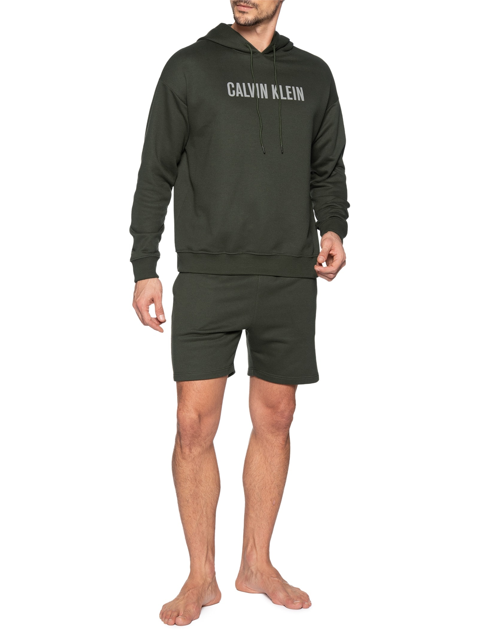 Bermuda Moletom Masculina Com Bolsos Intense Power Verde Calvin Klein Underwear