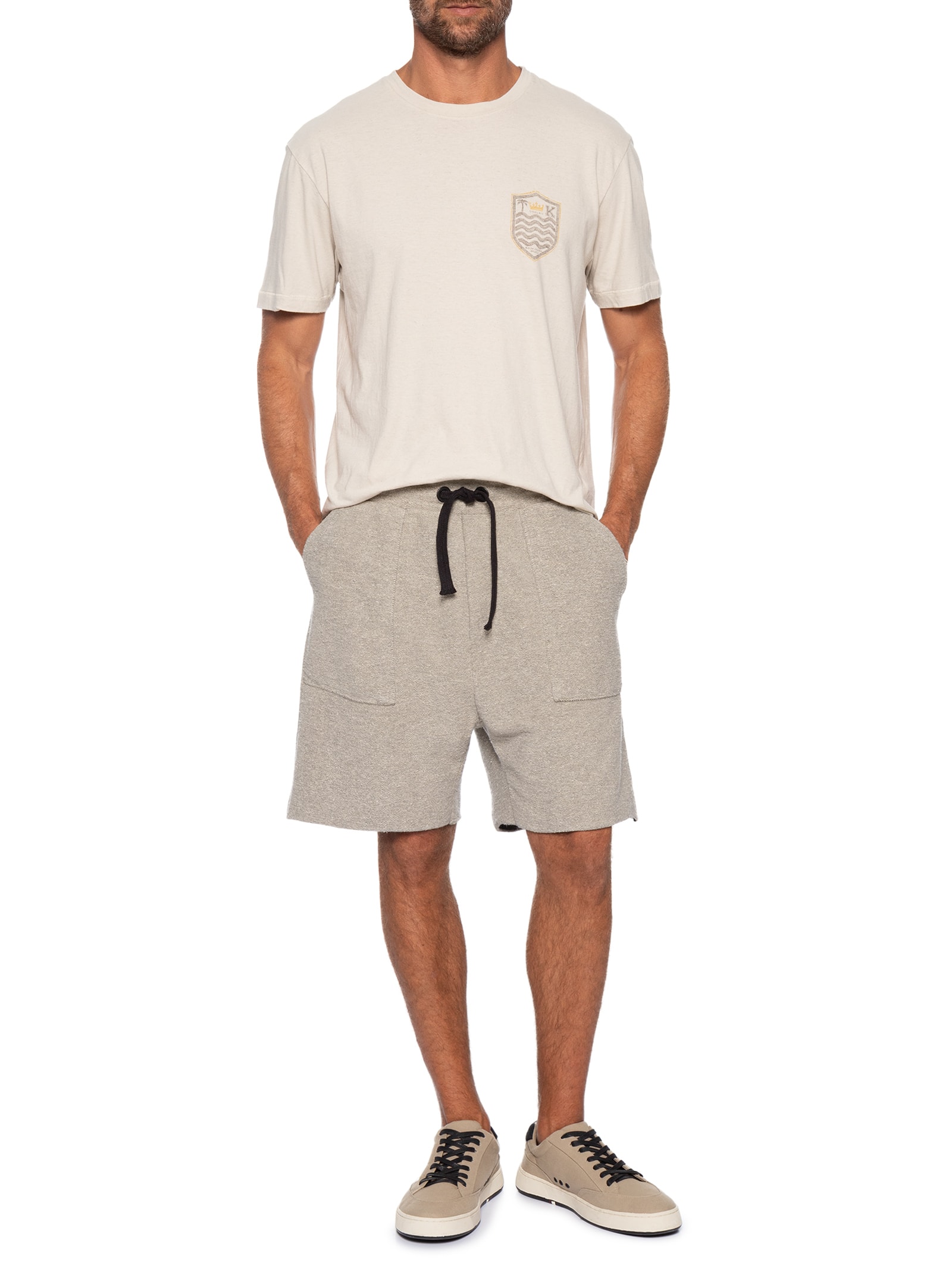 Bermuda Moletom Masculina Double Eco Colors Cinza Osklen