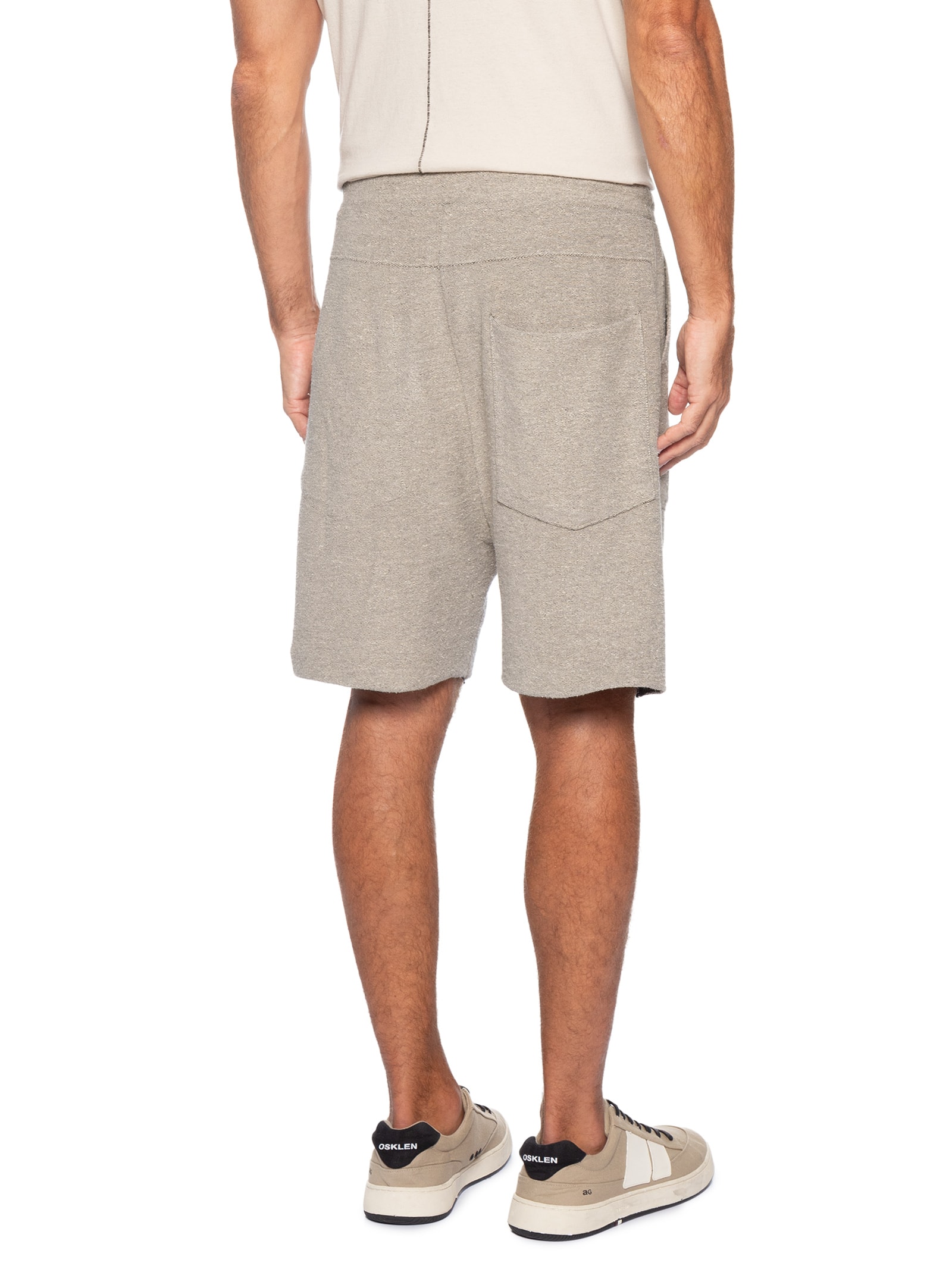 Bermuda Moletom Masculina Double Eco Colors Preto Osklen
