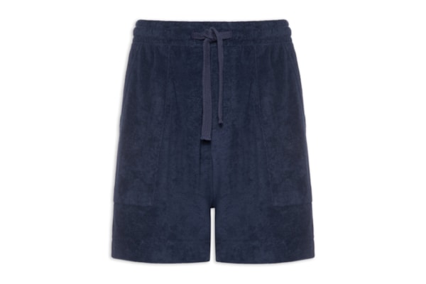 Bermuda Moletom Masculina Flow Atoalhada - Azul