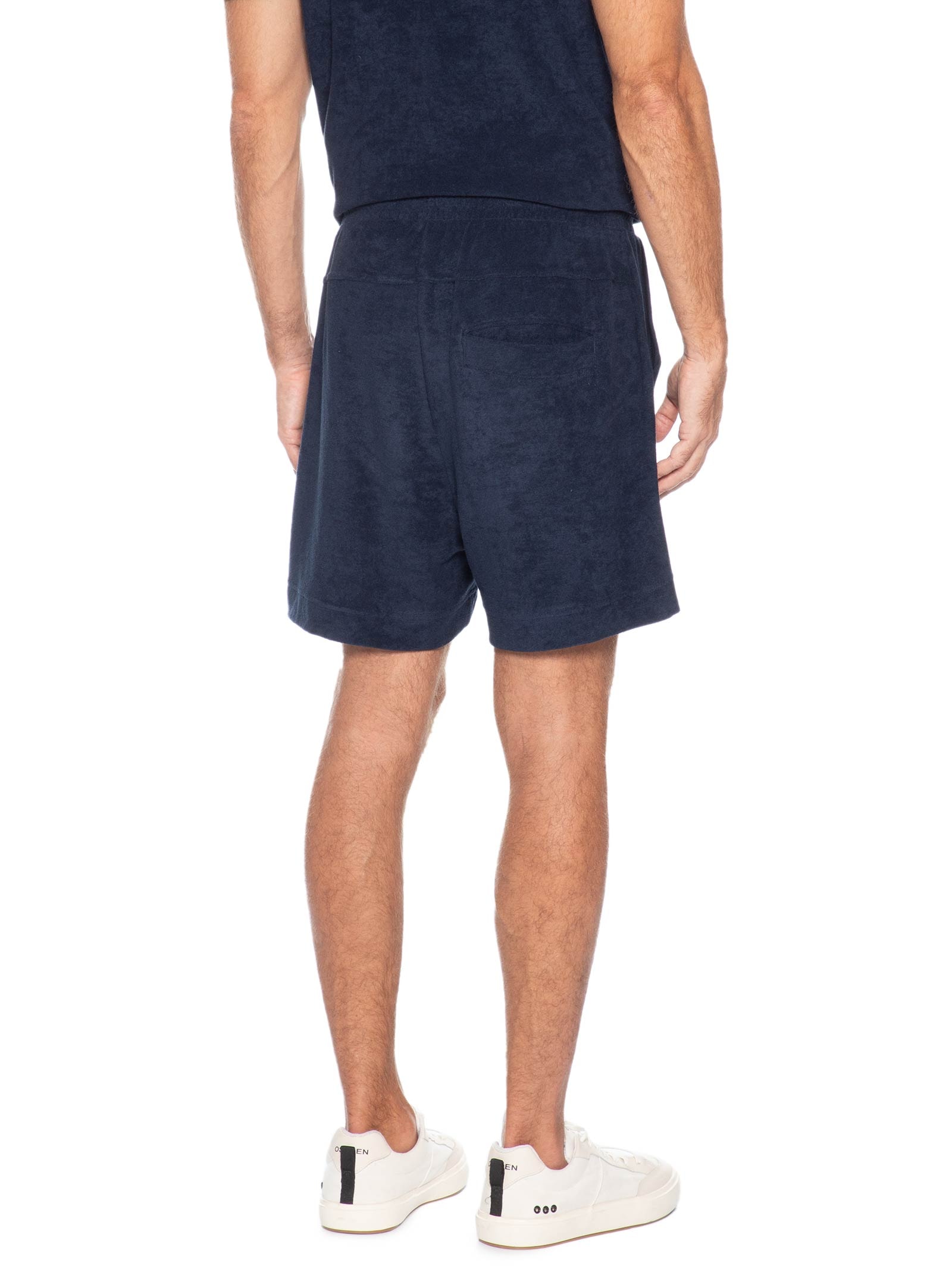 Bermuda Moletom Masculina Flow Atoalhada Azul Osklen