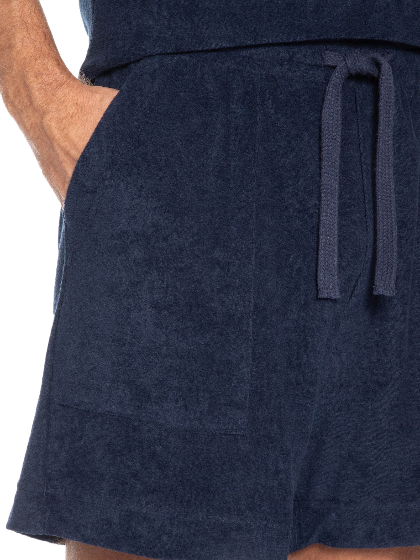 Bermuda Moletom Masculina Flow Atoalhada Azul Osklen