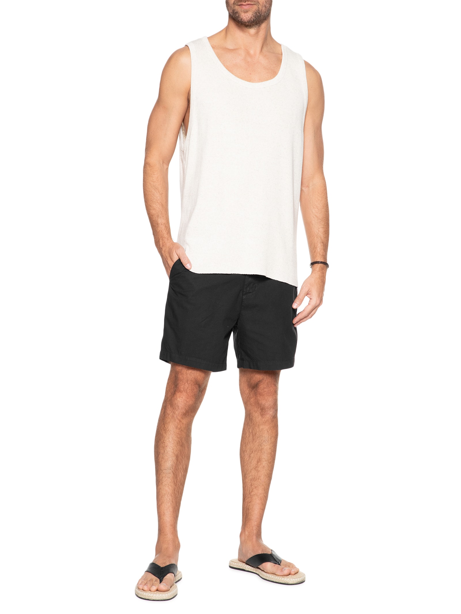 Bermuda Moletom Masculina Flow Cotton Preto Osklen