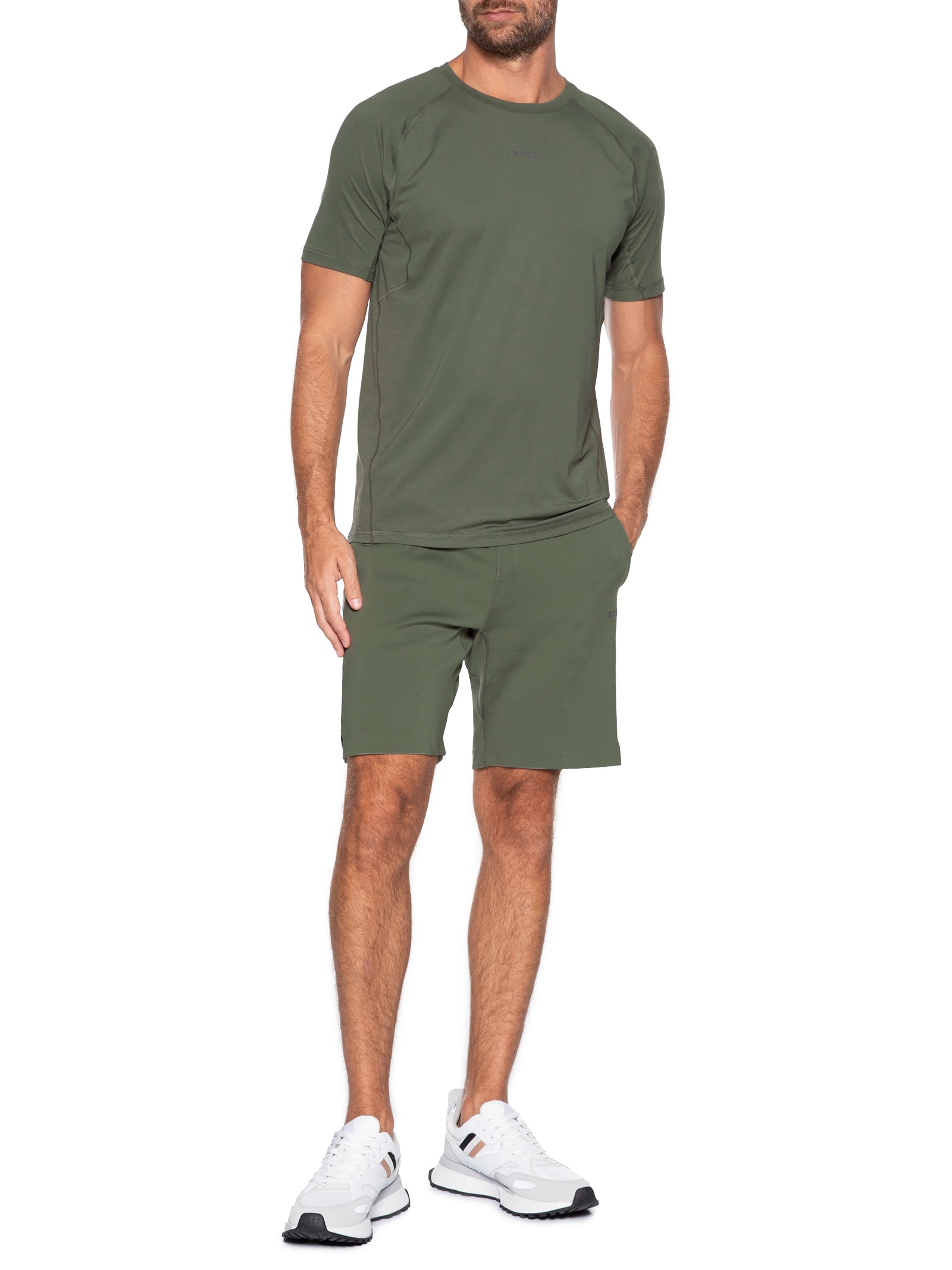 Bermuda Moletom Masculina Hecon Active Verde Boss