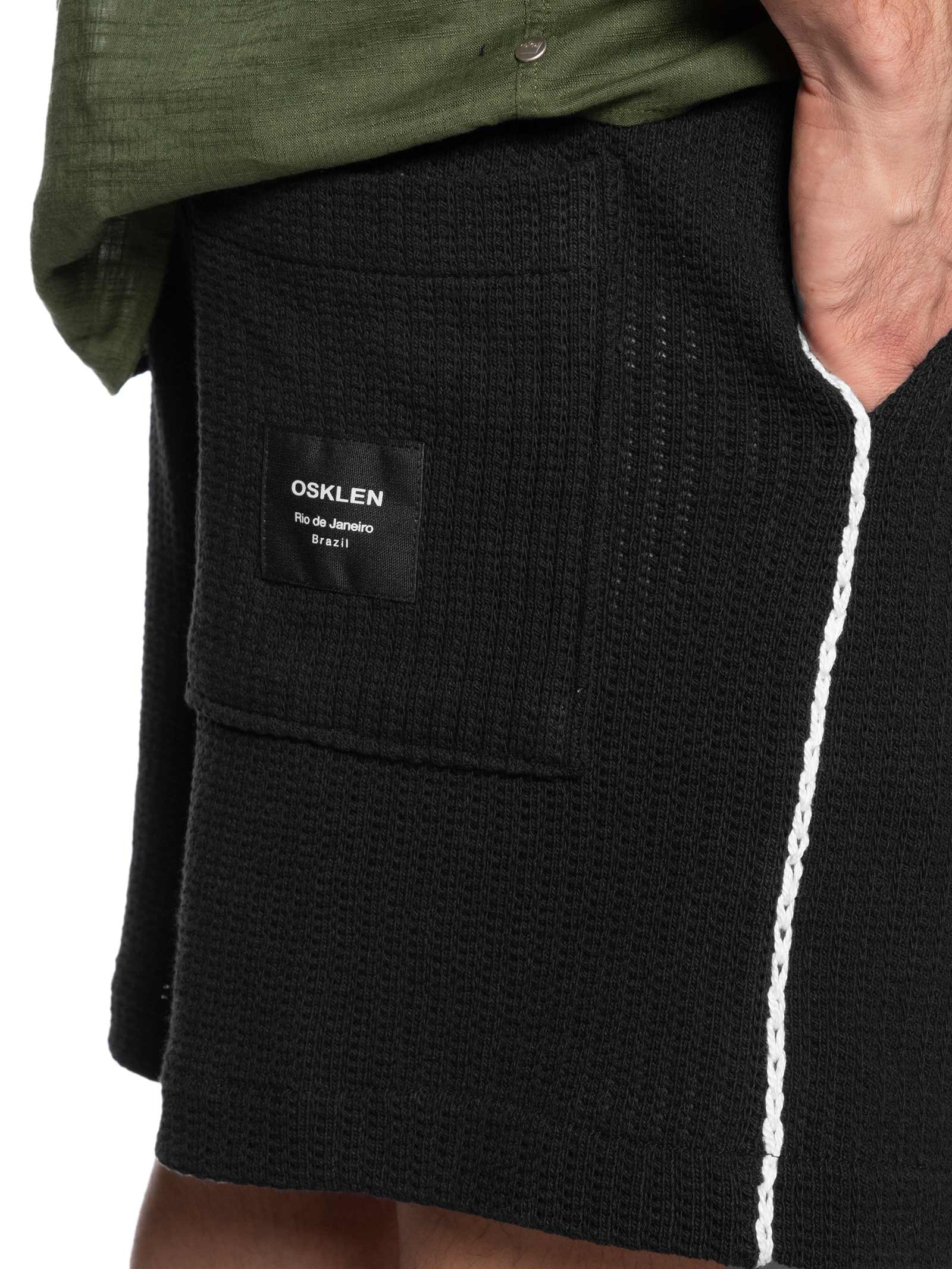 Bermuda Moletom Masculina Heritage – Preto Osklen