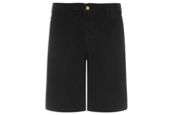 Bermuda Sarja Casual Masculina PF Iron Continuo - Preto