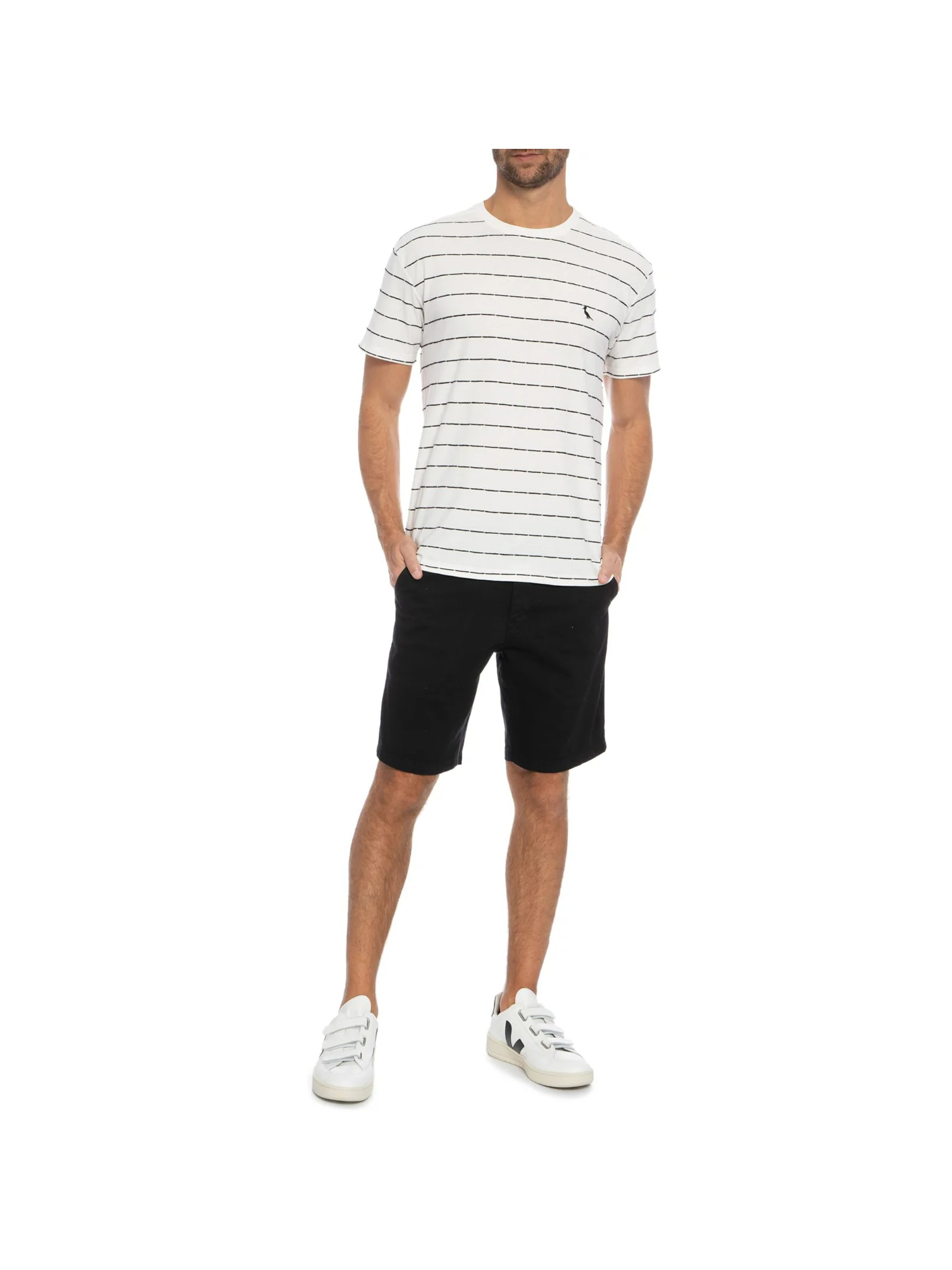 Bermuda Sarja Casual Masculina PF Iron Continuo Preto Reserva