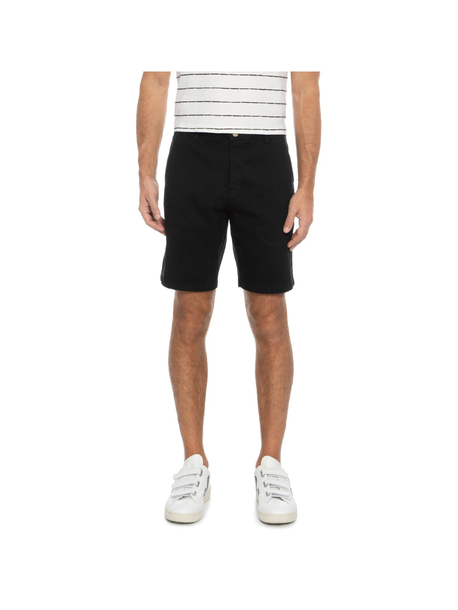 Bermuda Sarja Casual Masculina PF Iron Continuo Preto Reserva