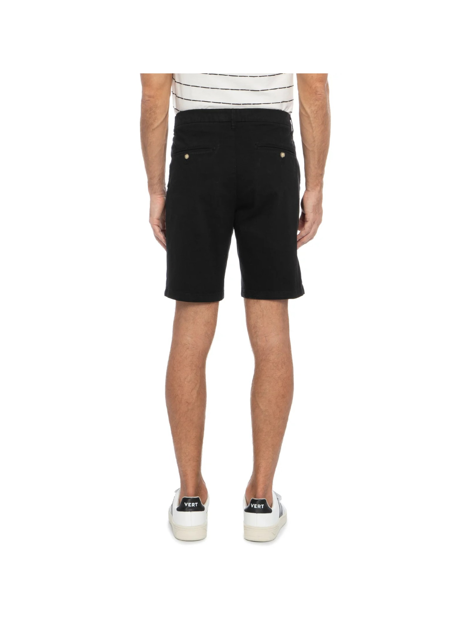 Bermuda Sarja Casual Masculina PF Iron Continuo Preto Reserva