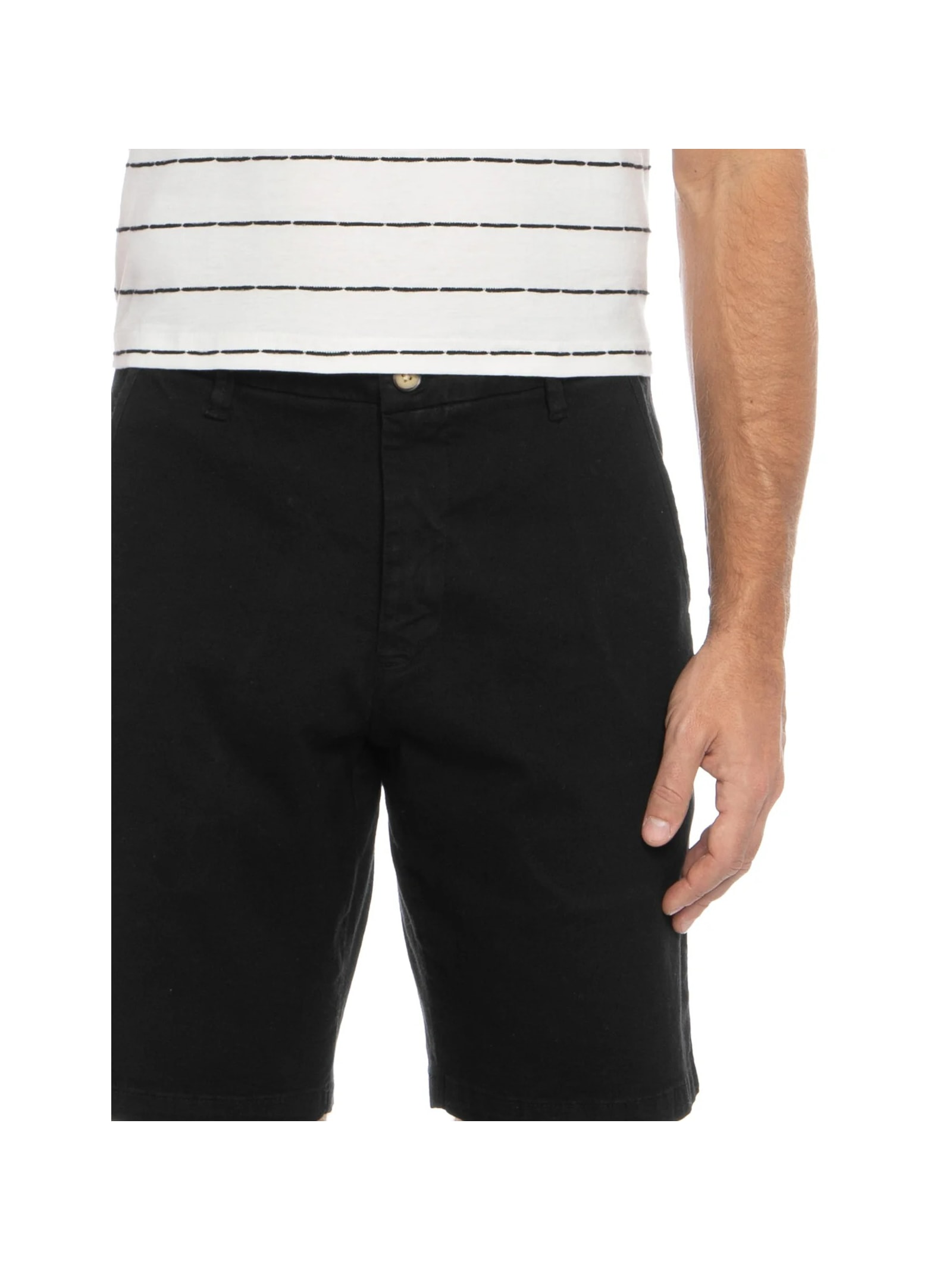 Bermuda Sarja Casual Masculina PF Iron Continuo Preto Reserva