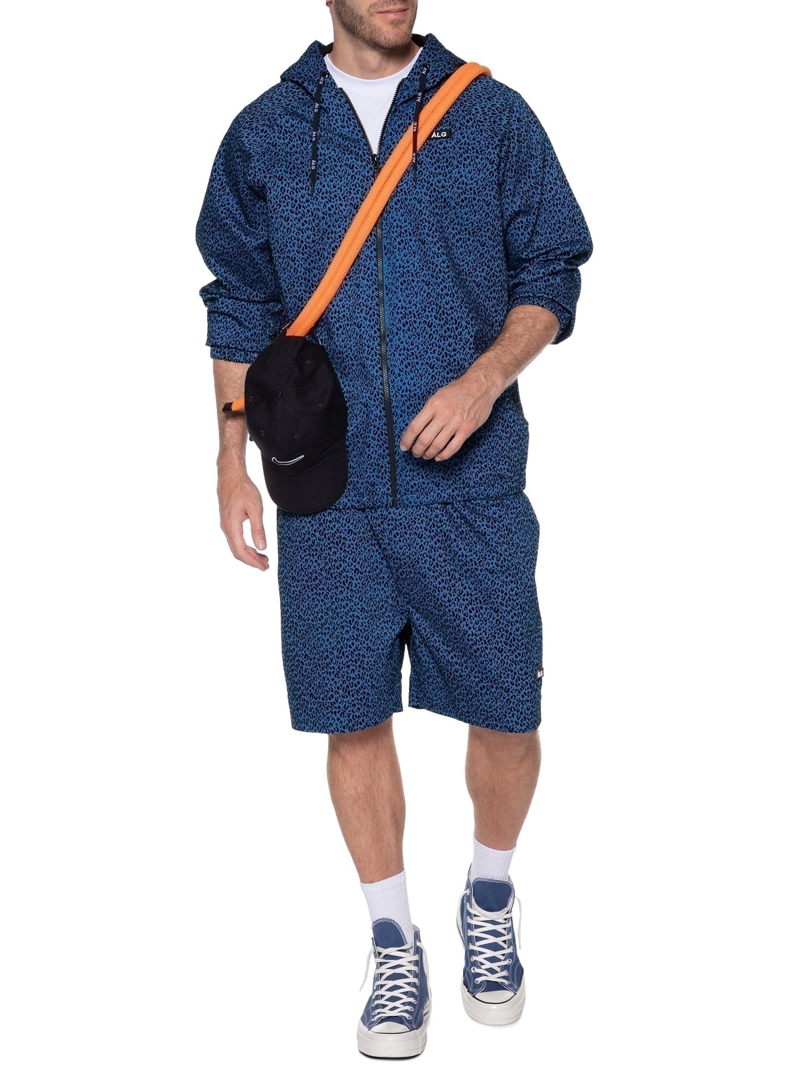 Bermuda Sarja Cós Elástico Azul Àlg