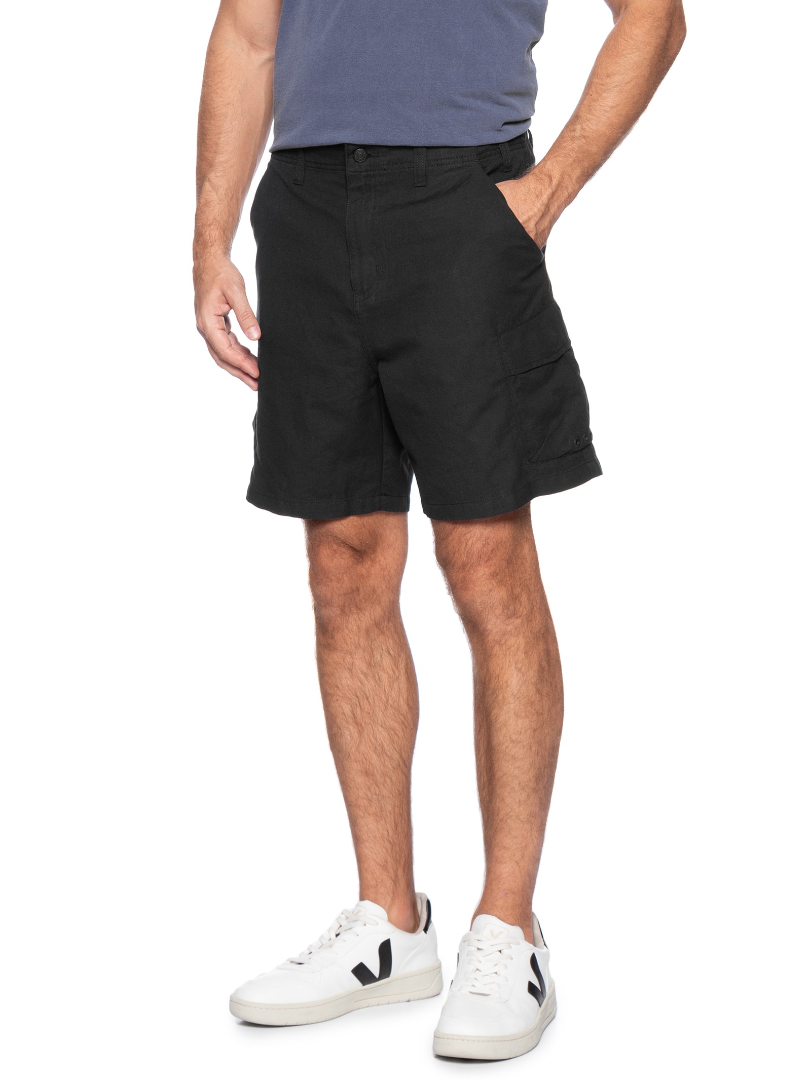 Bermuda Sarja Masculina Cristal Flow Preto Osklen