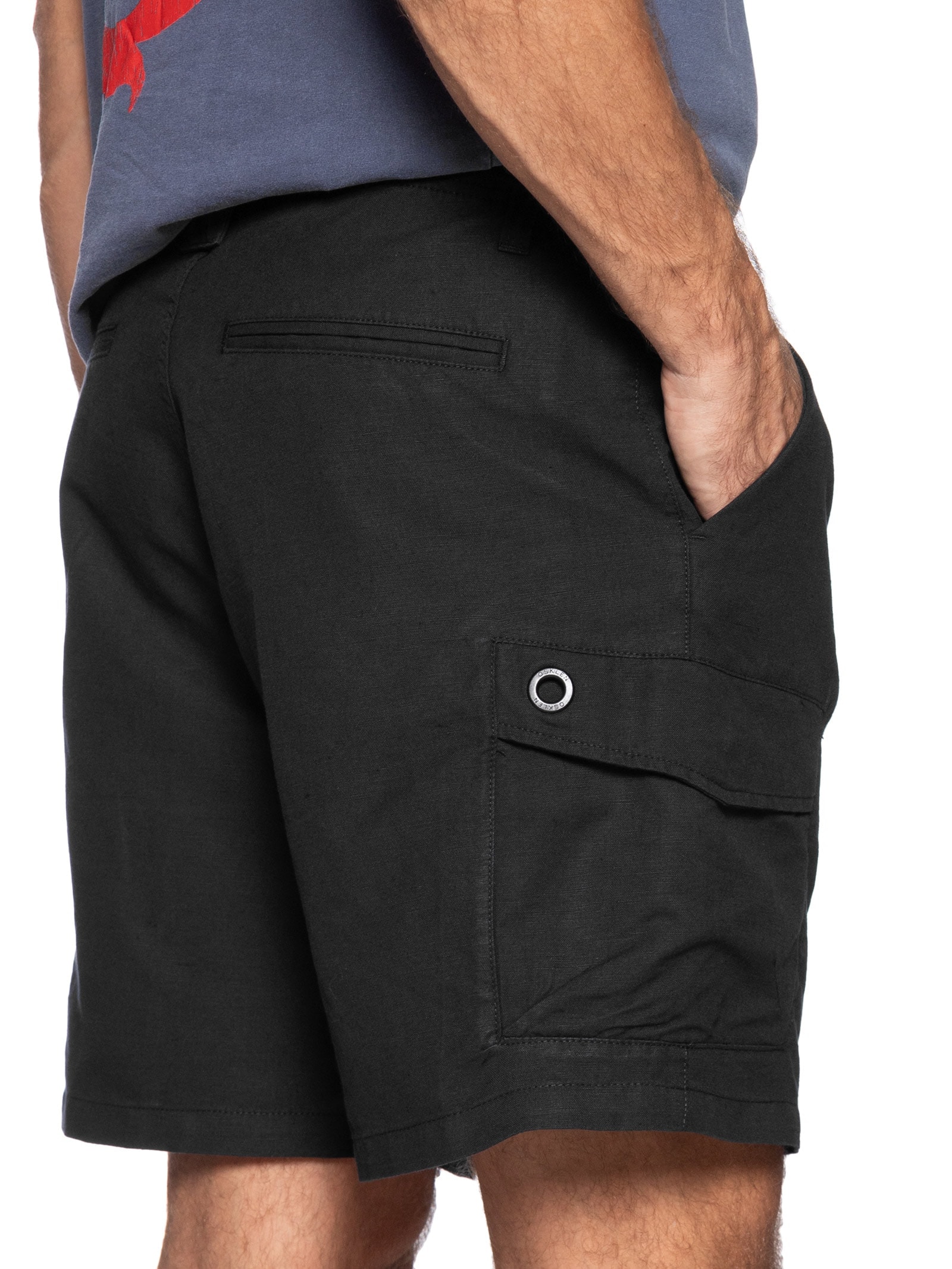Bermuda Sarja Masculina Cristal Flow Preto Osklen
