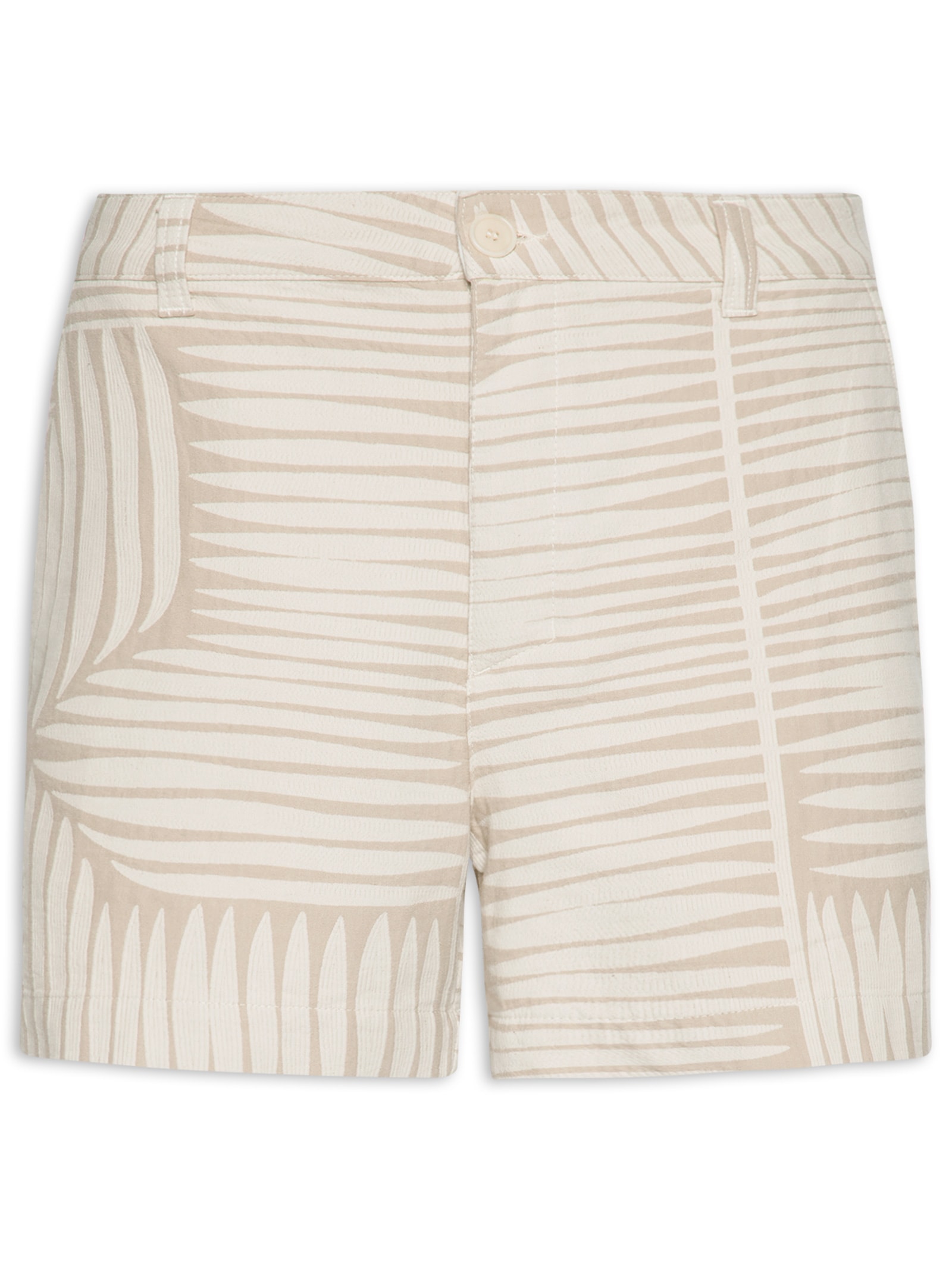 Bermuda Sarja Masculina Jacquard Geometric Bege Osklen