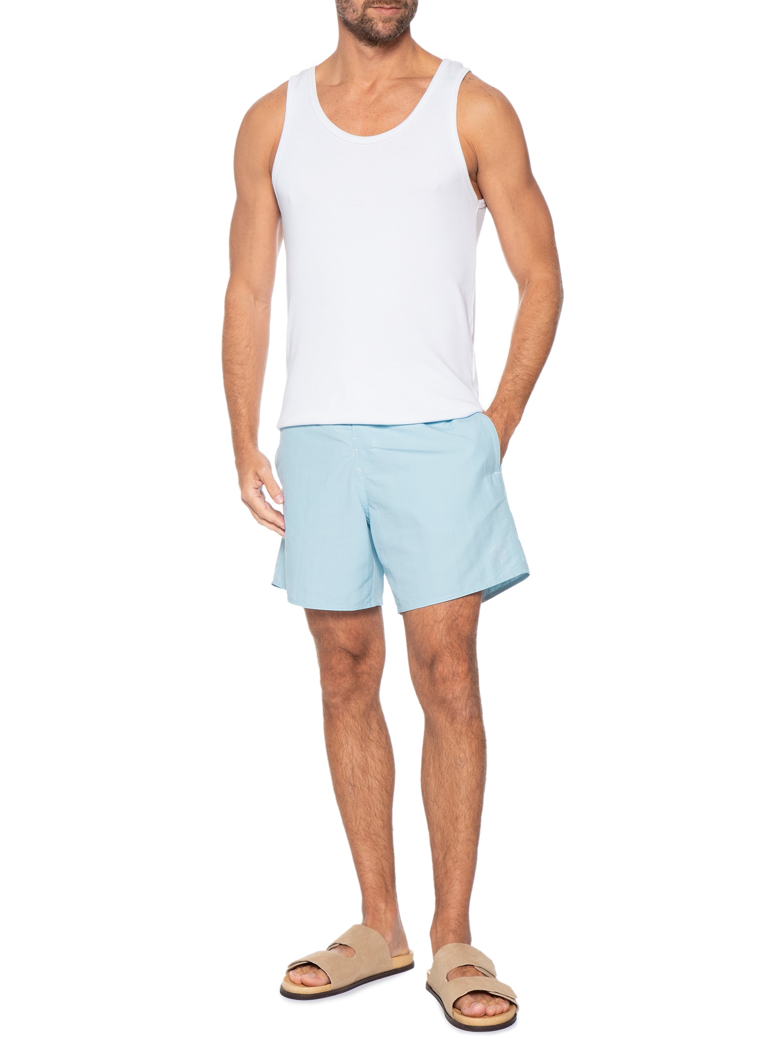 Bermuda Surf Masculina Old Surfing Azul Osklen