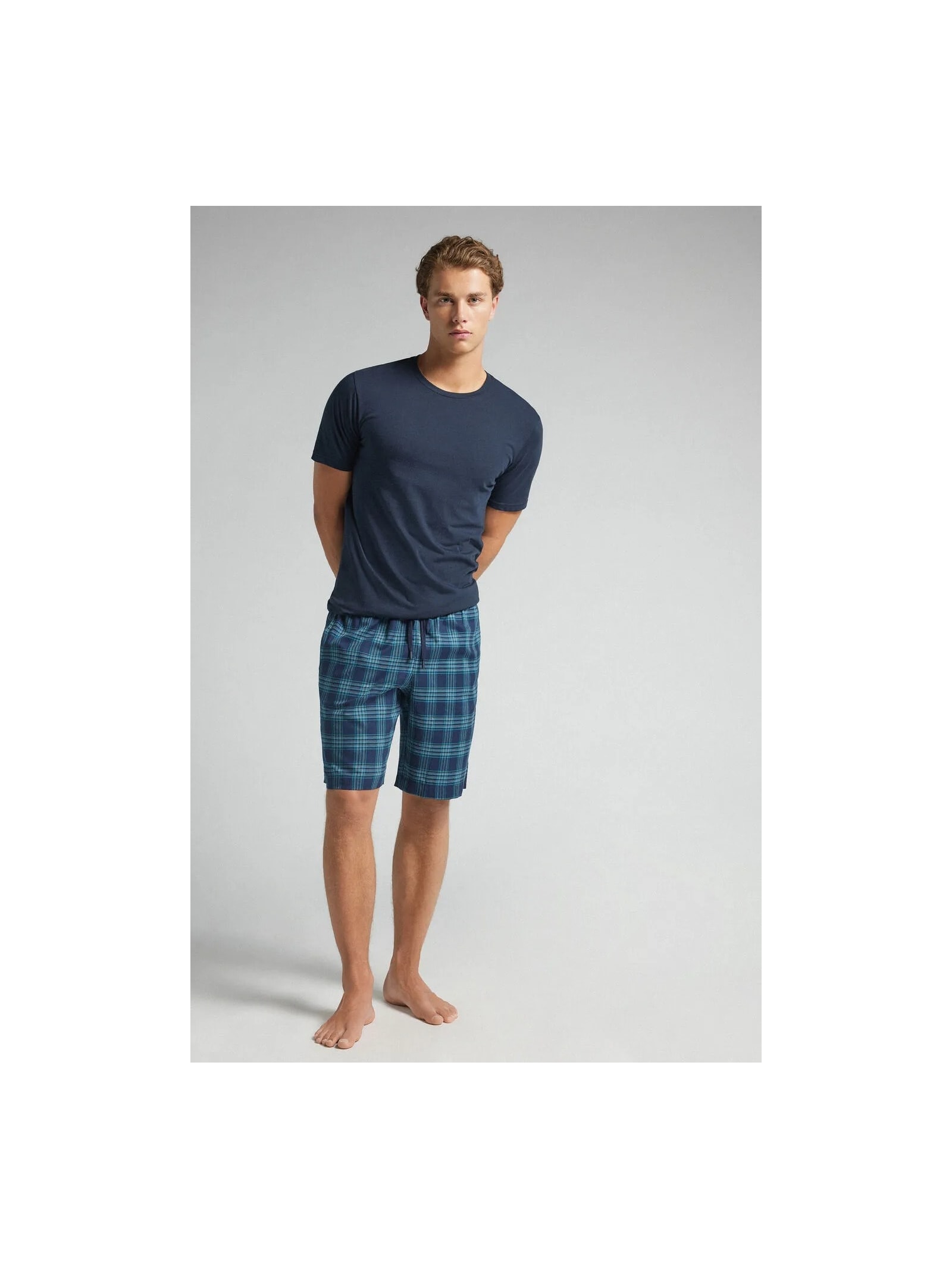 Bermuda Xadrez Em Algodão Verde Intimissimi