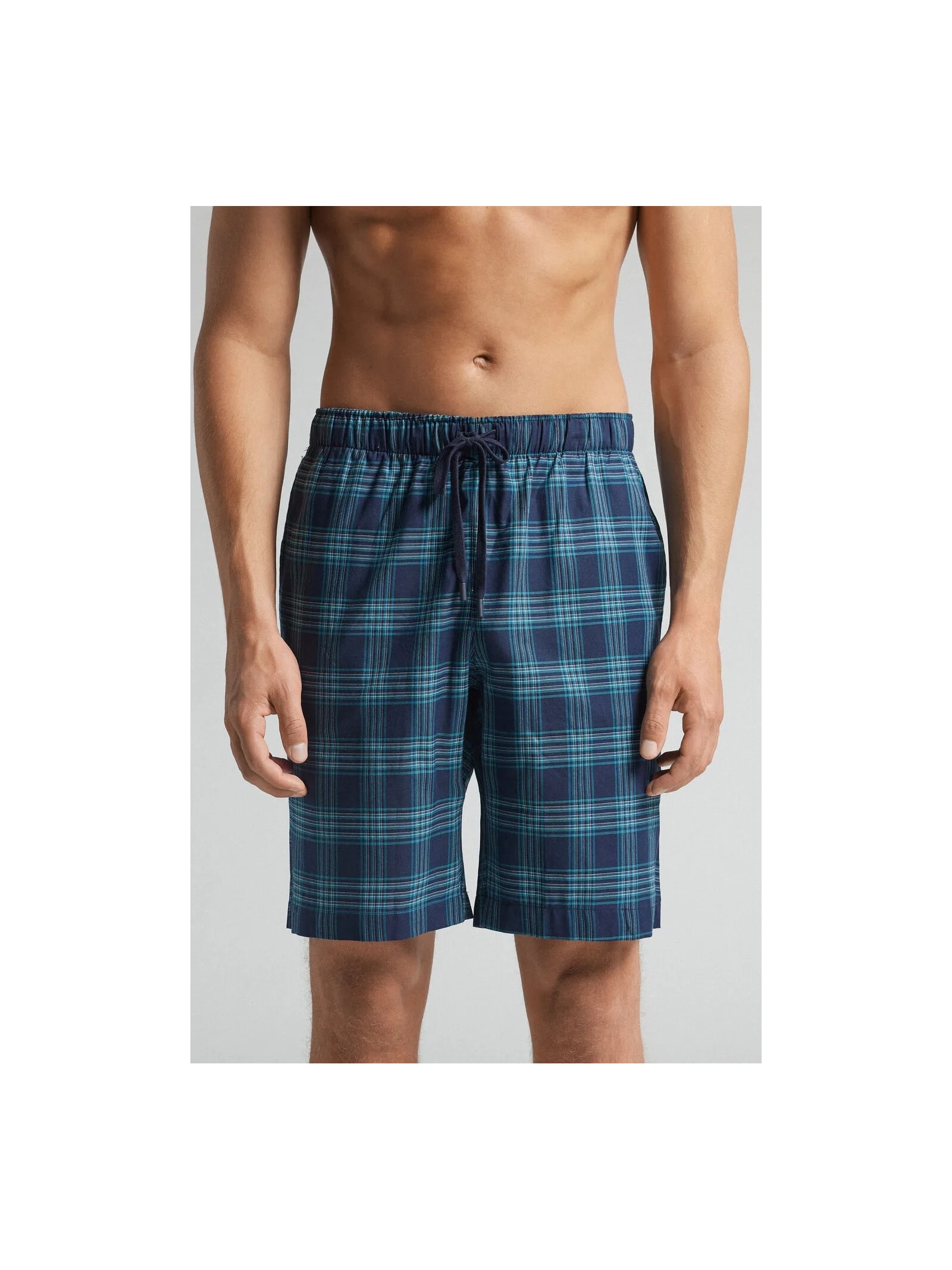 Bermuda Xadrez Em Algodão Verde Intimissimi