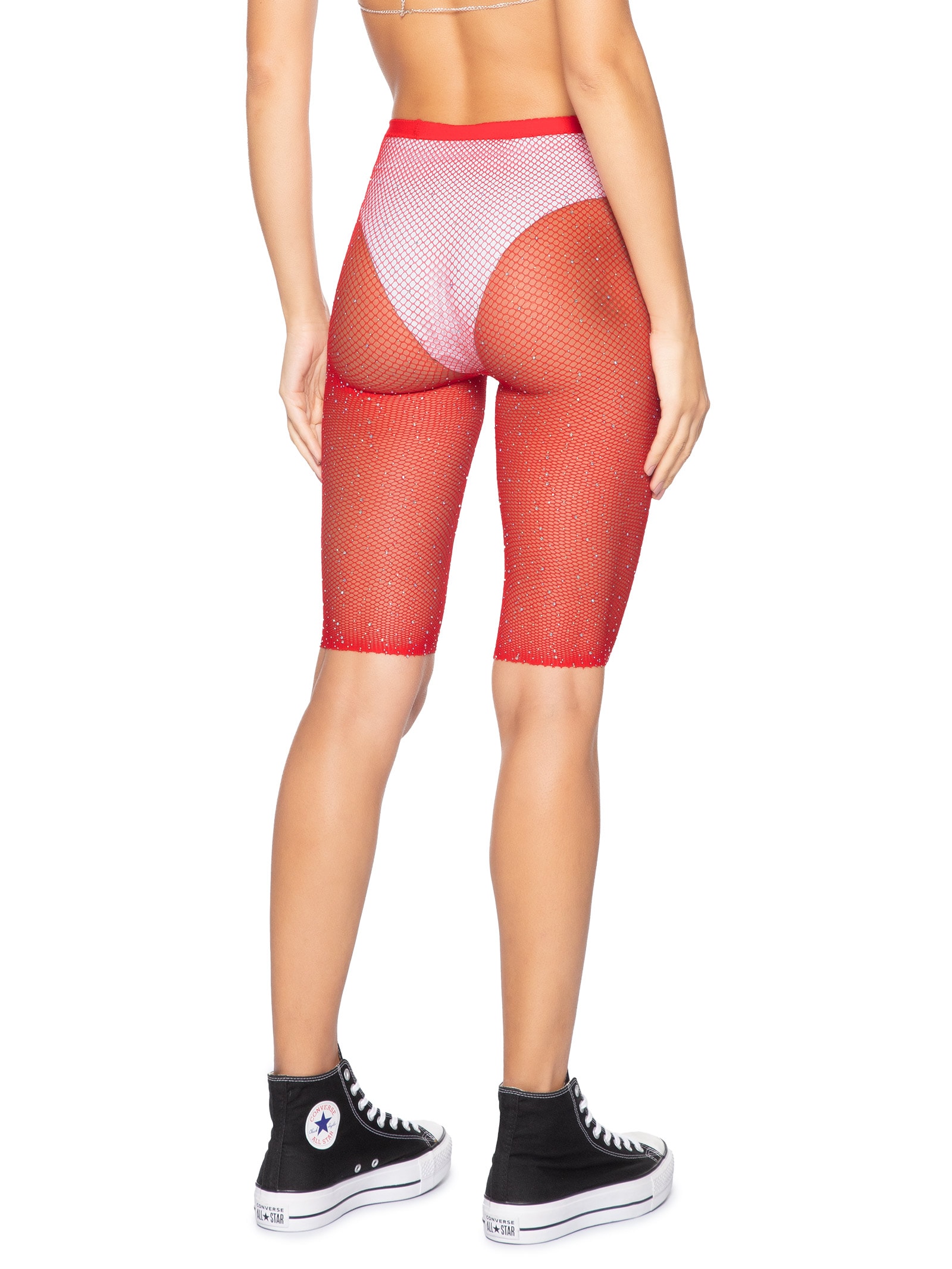 Biker Feminina Arrastão Vermelho Meiota