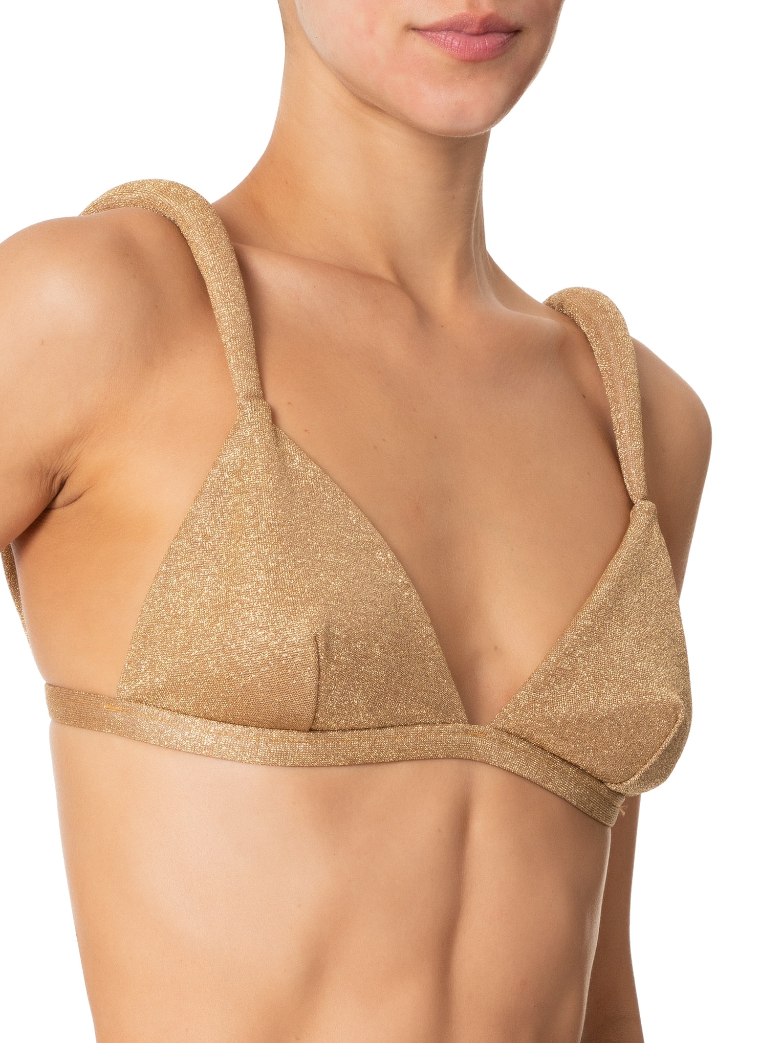 Biquíni Alça Lurex Dourado Farm Praia