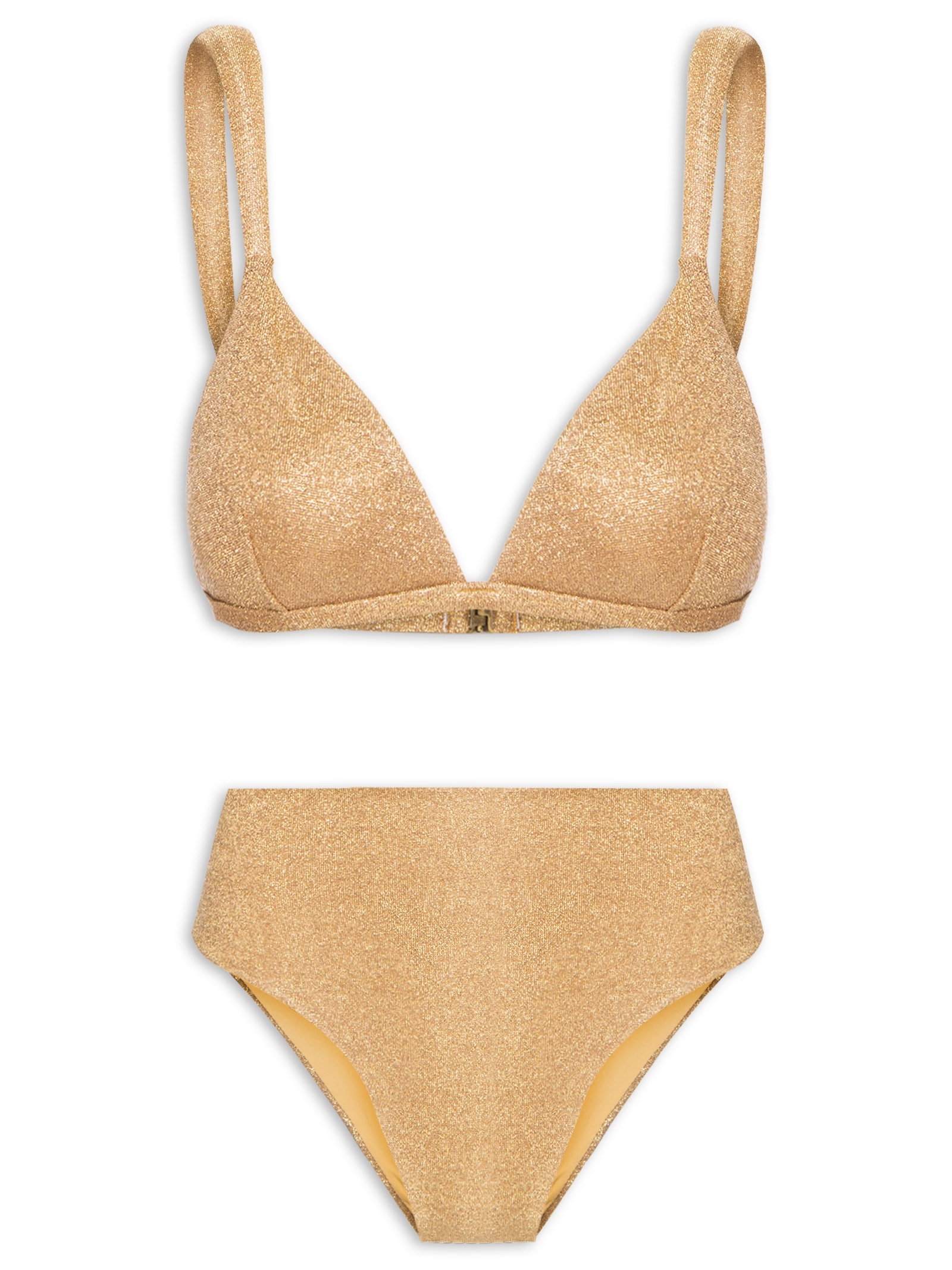 Biquíni Alça Lurex Dourado Farm Praia