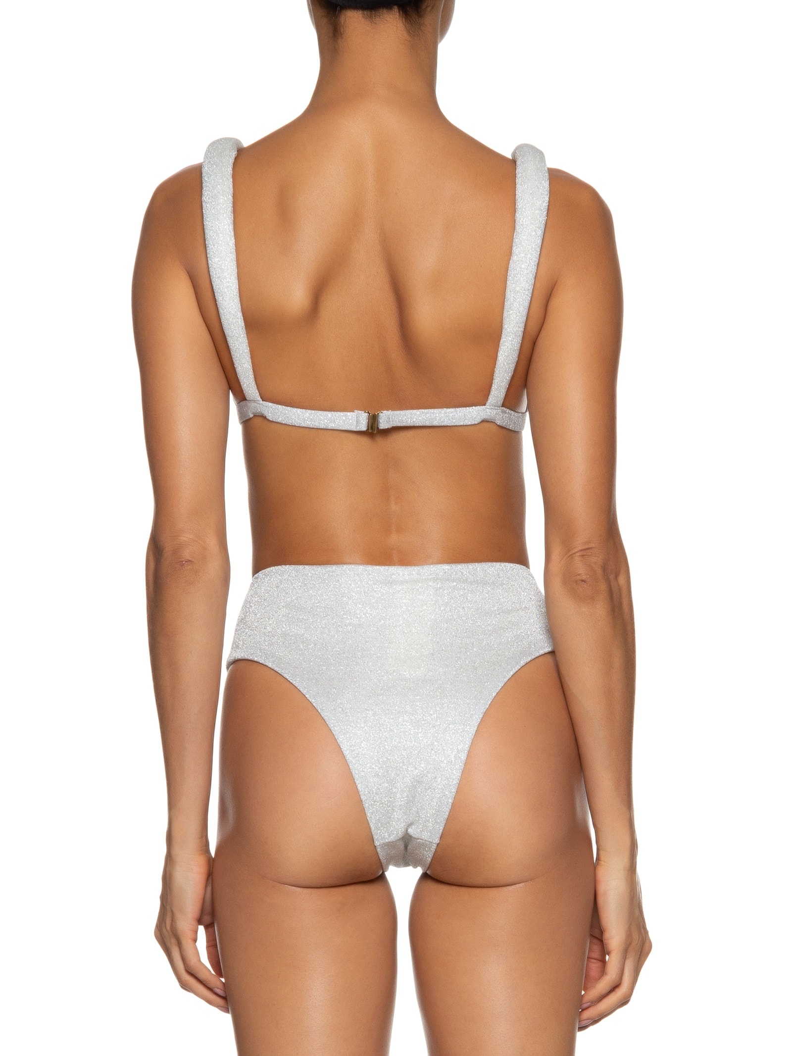 Biquíni Alça Lurex Prata Farm Praia