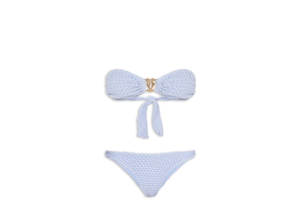 Biquíni Asa Delta Textura Cavalo Marinho - Azul