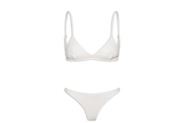 Biquíni Asa Delta Textura Coqueiro - Branco
