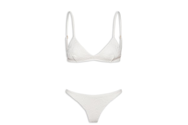 Biquíni Asa Delta Textura Coqueiro - Branco