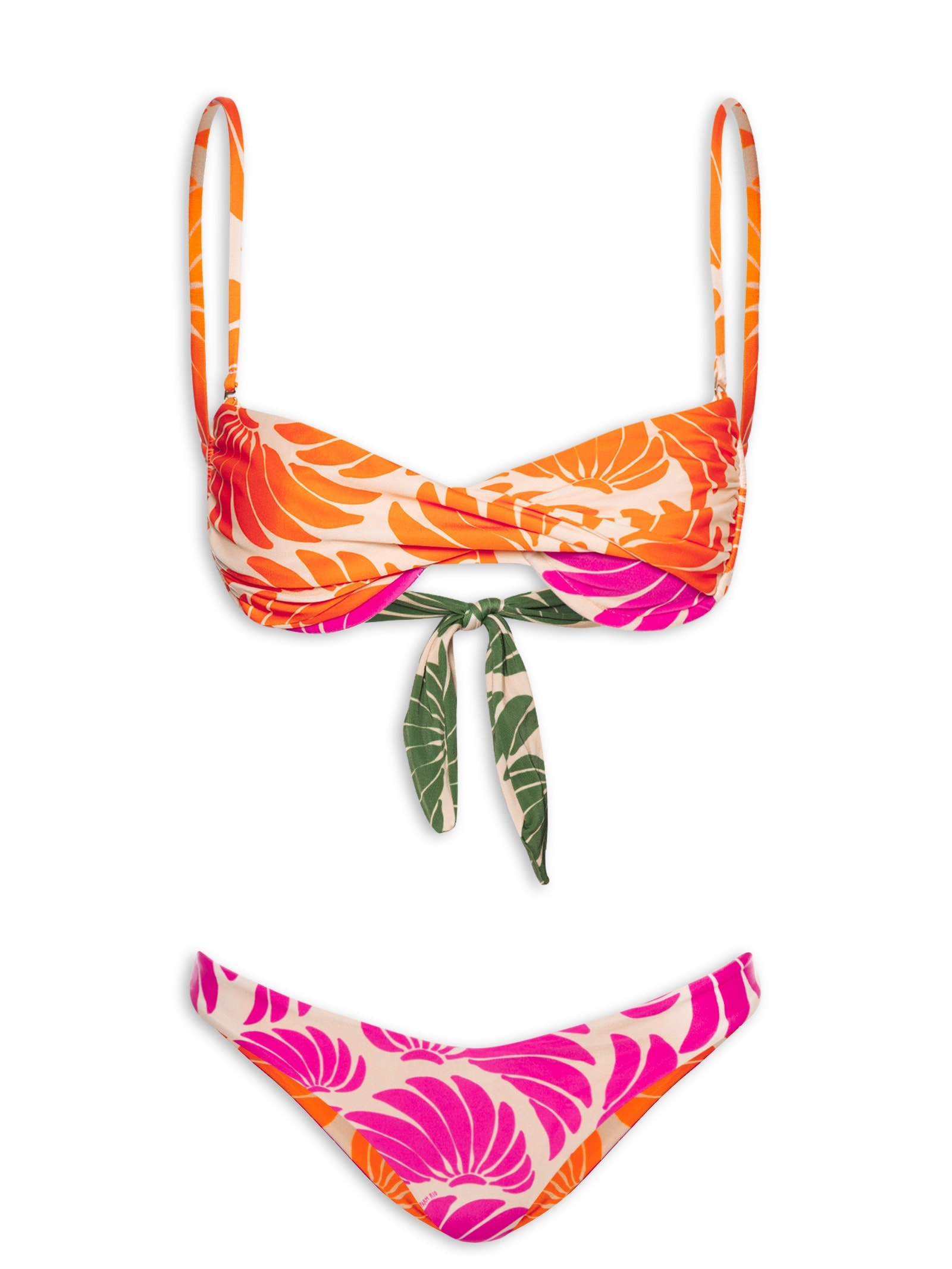 Biquíni Asa Delta Voo De Banana Rosa Farm Praia