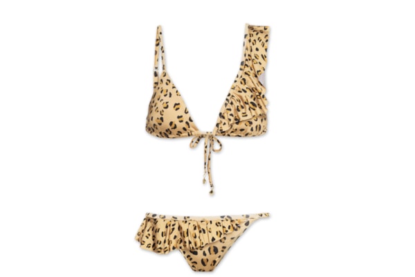 Biquini Babado Concha Pintada - Animal Print