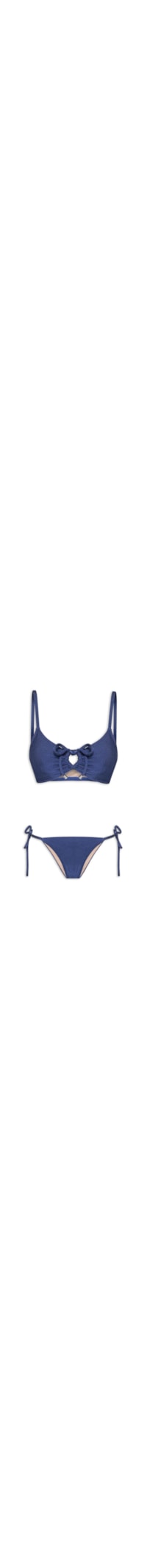 Biquíni Com Amarração Centro E Lateral - Azul