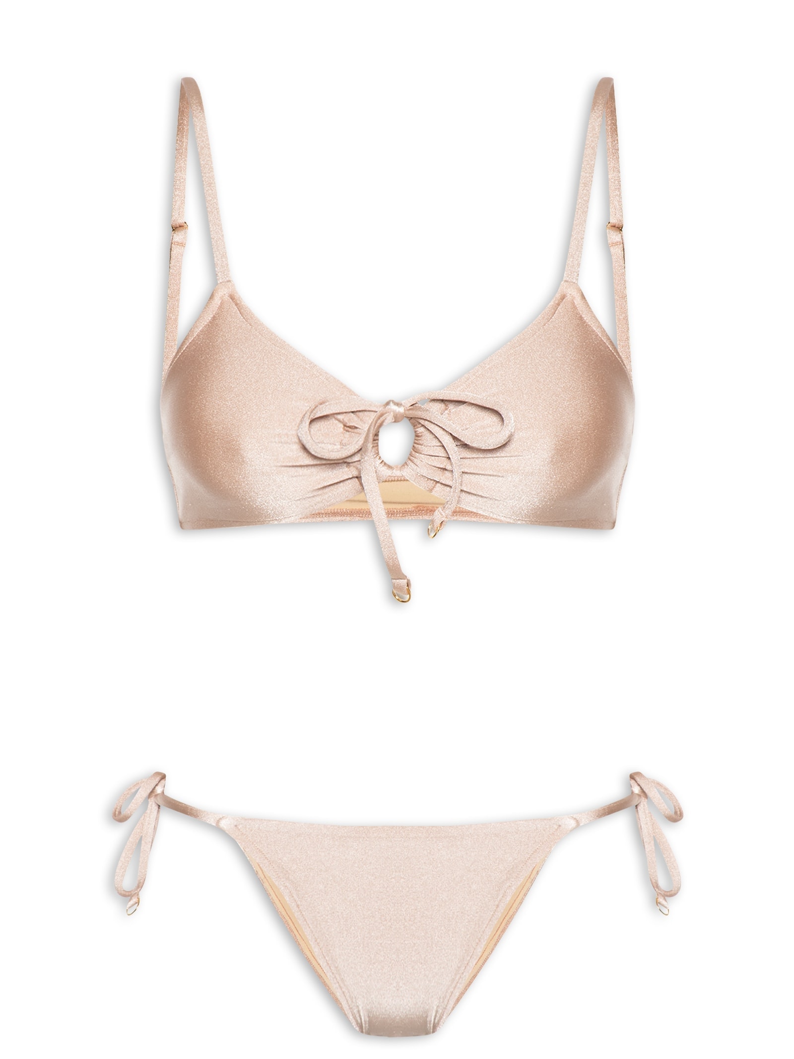 Biquíni Com Amarração Centro E Lateral Marrom '2Essential